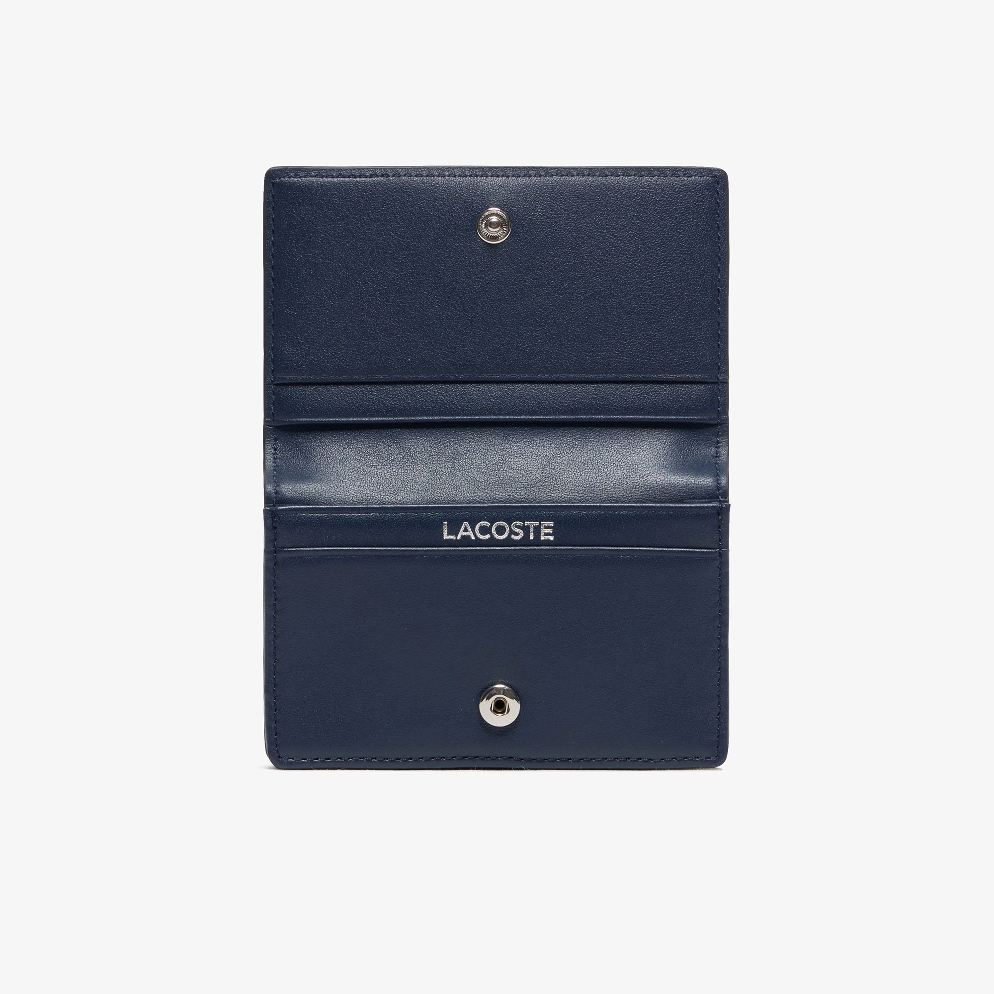 トリコロールプリントレザーカードケース