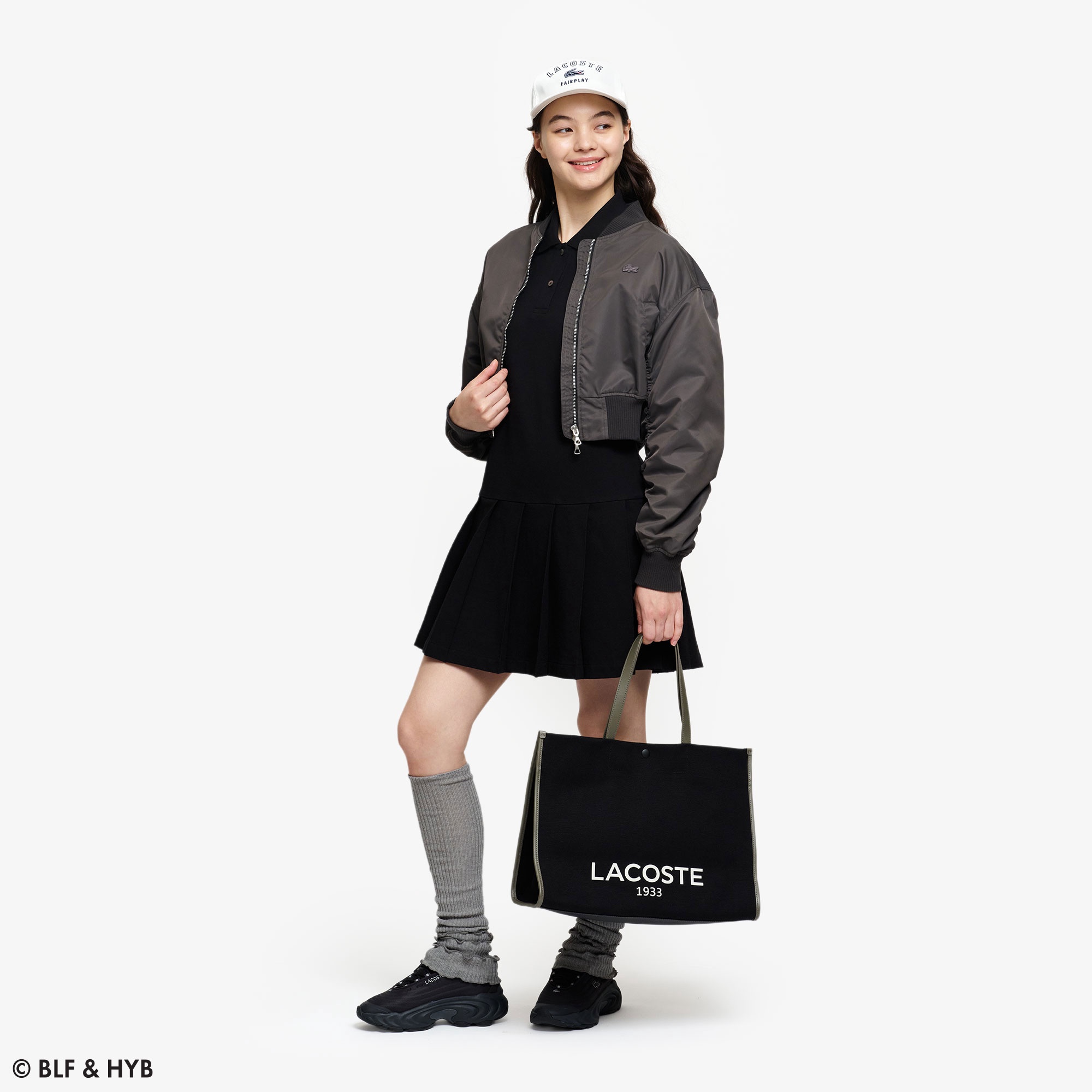 バックプリントミニ ポロドレス