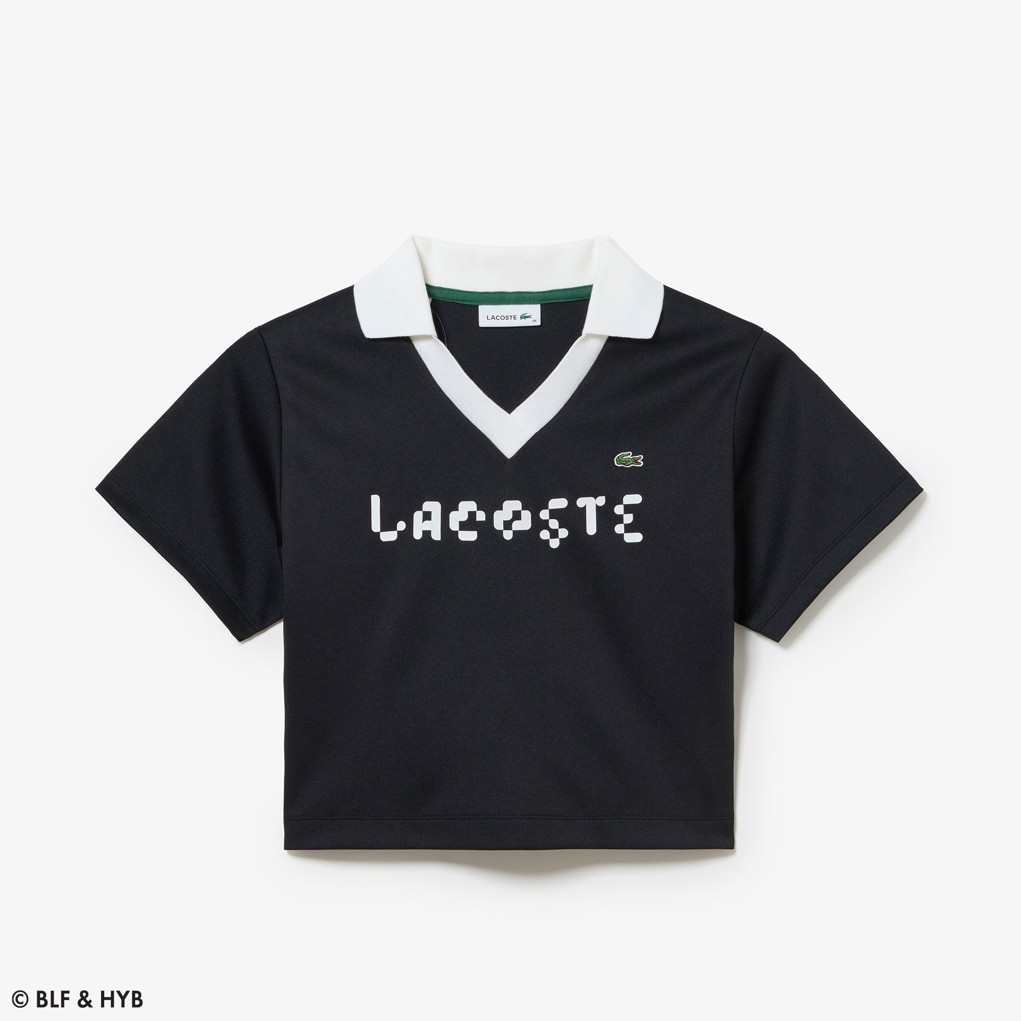 厚盛りプリントクロップドゲーム ポロシャツ