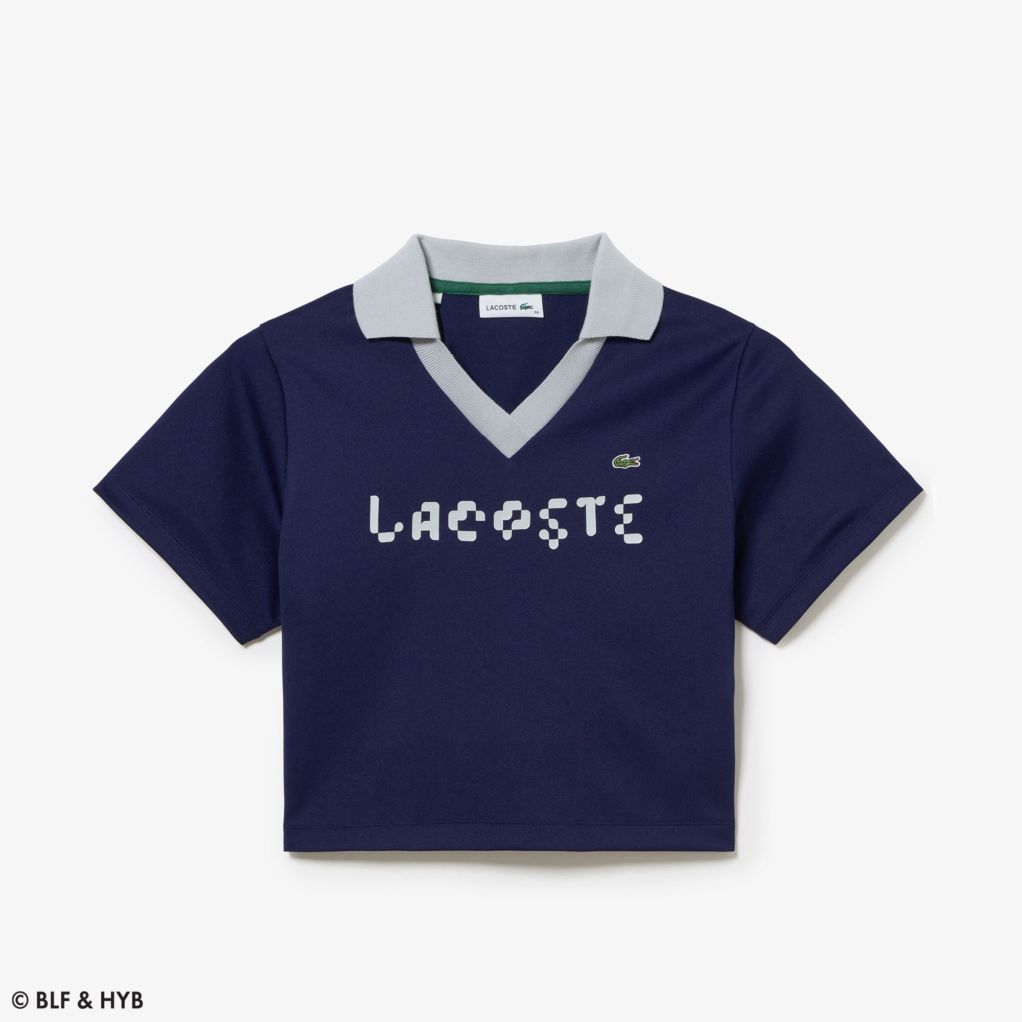 厚盛りプリントクロップドゲーム ポロシャツ