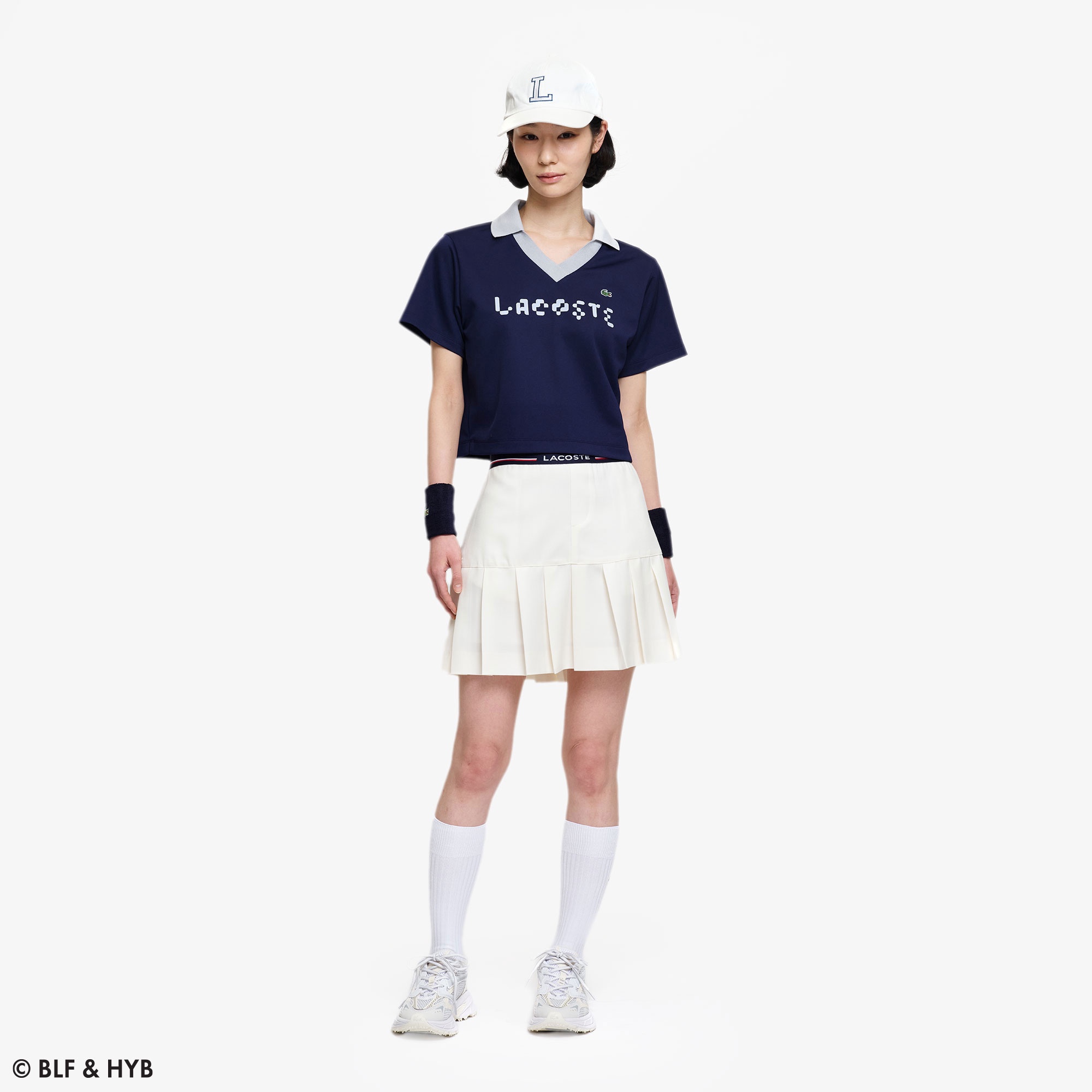 厚盛りプリントクロップドゲーム ポロシャツ