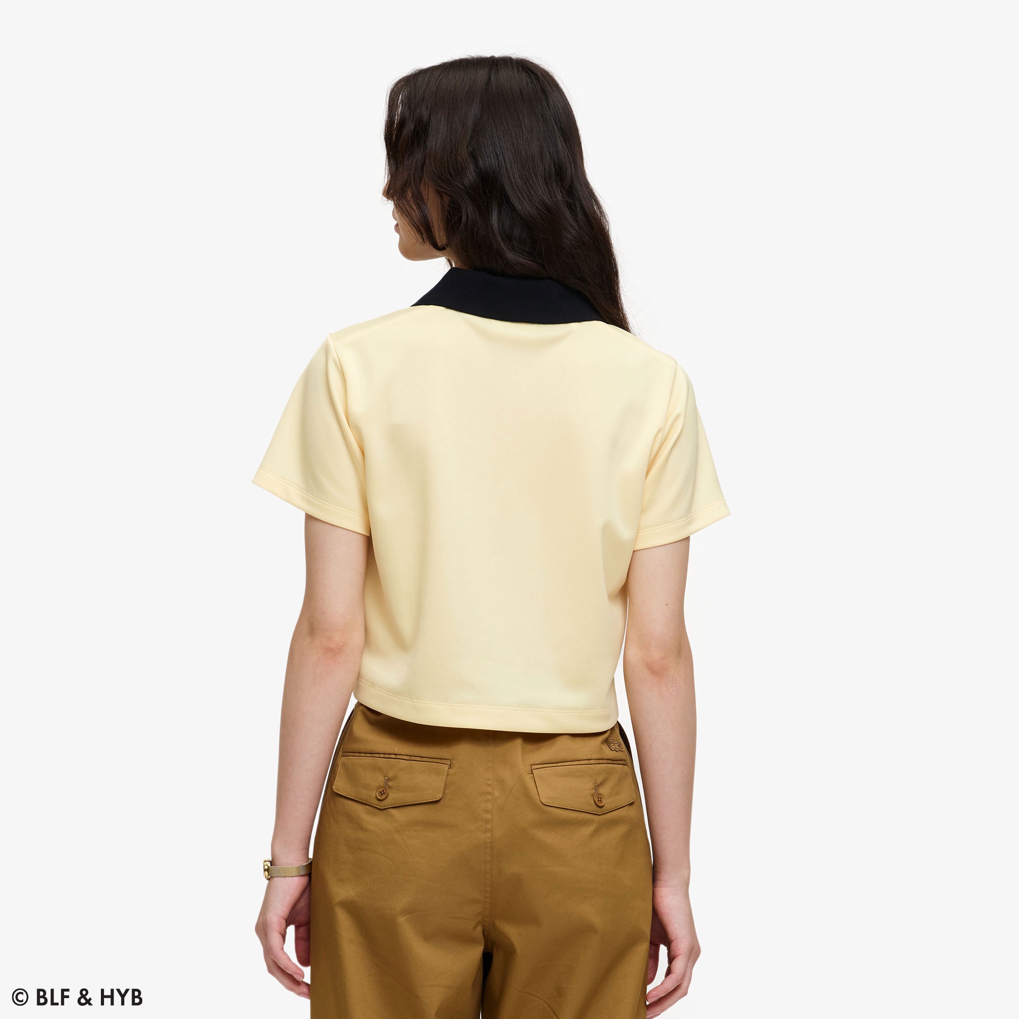 厚盛りプリントクロップドゲーム ポロシャツ