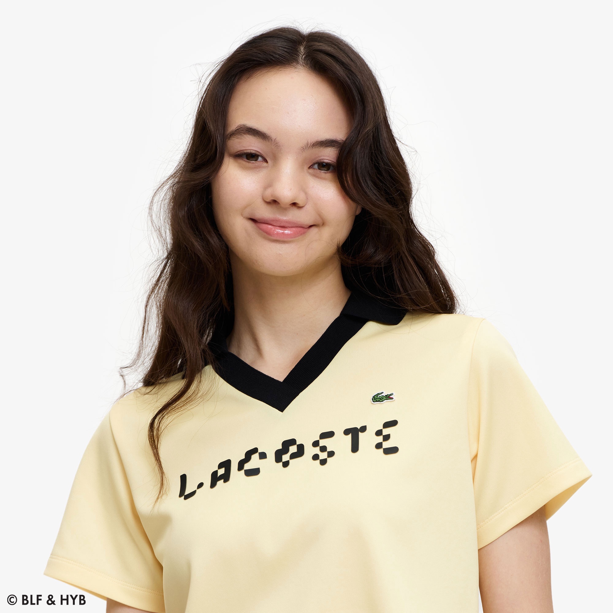 厚盛りプリントクロップドゲーム ポロシャツ