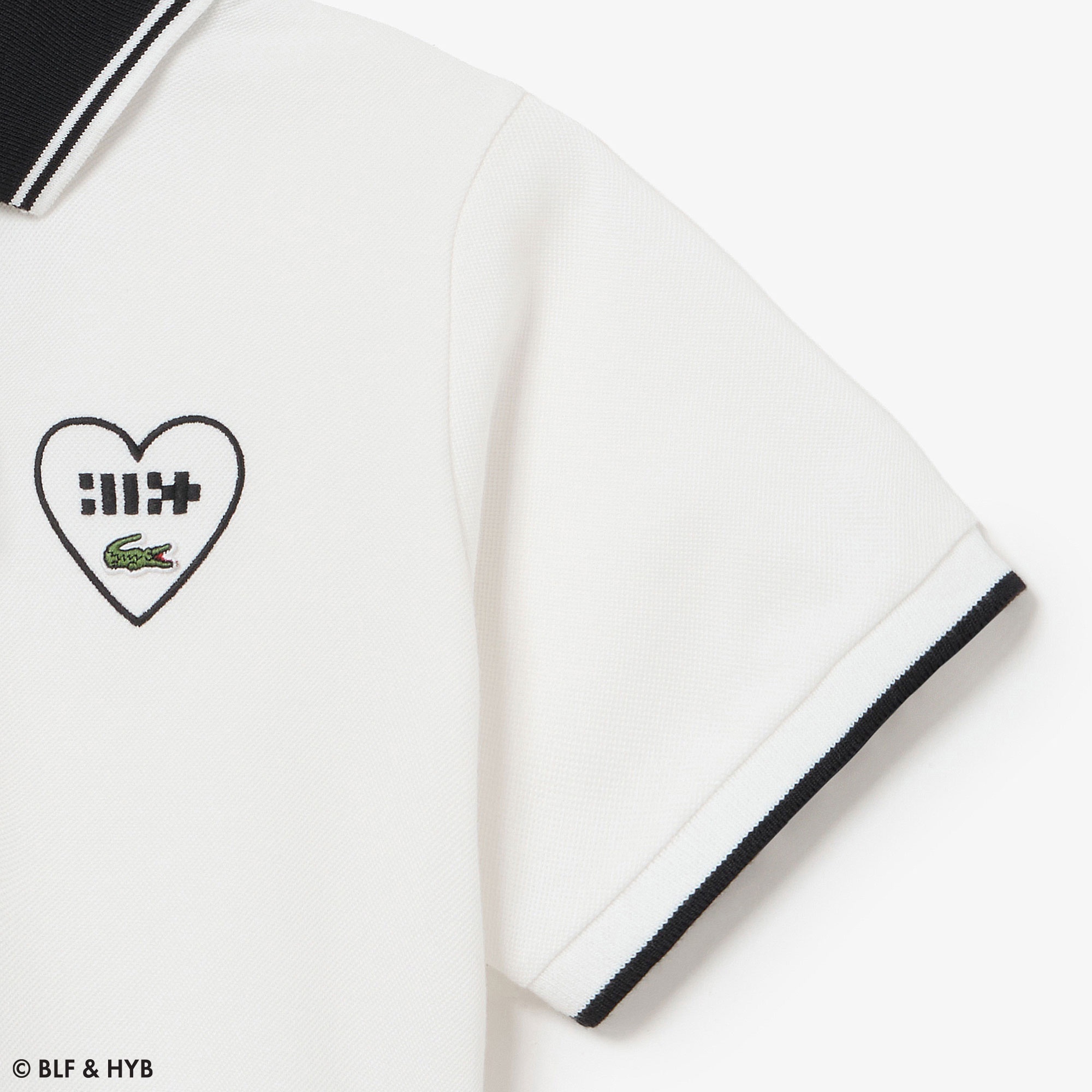 ロゴ刺繍クロップドリボン ポロシャツ