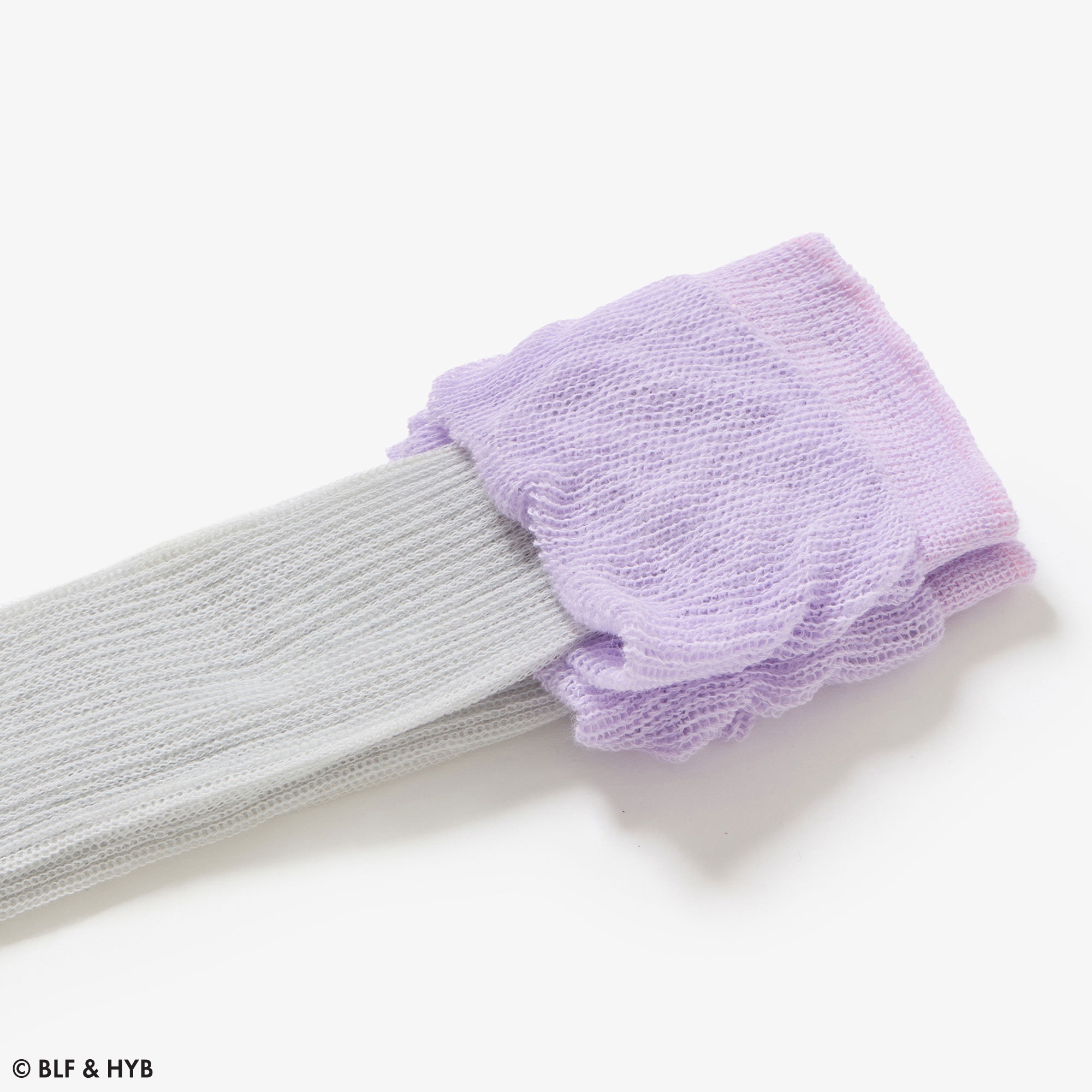 カラーブロック シアー ニーハイソックス