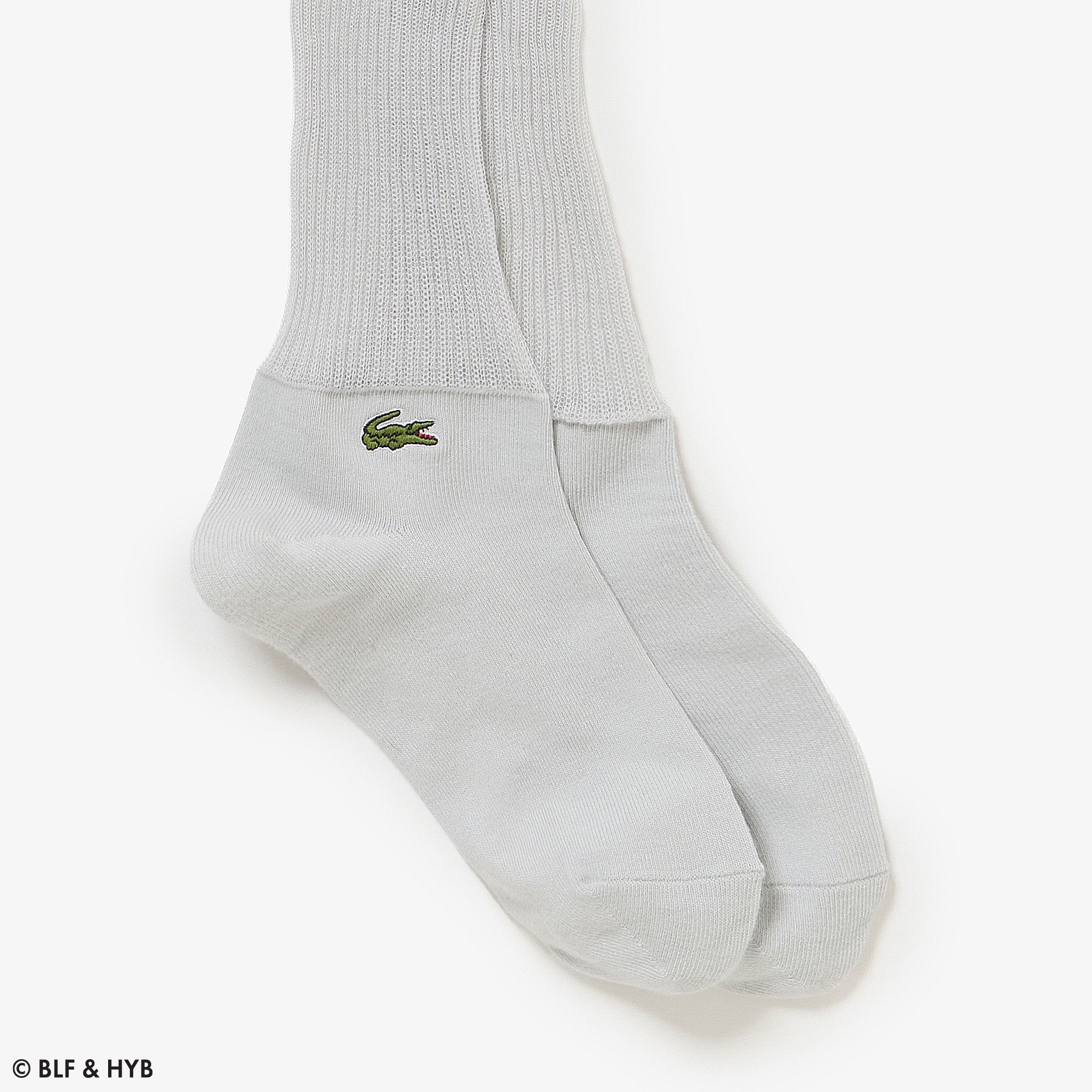 カラーブロック シアー ニーハイソックス