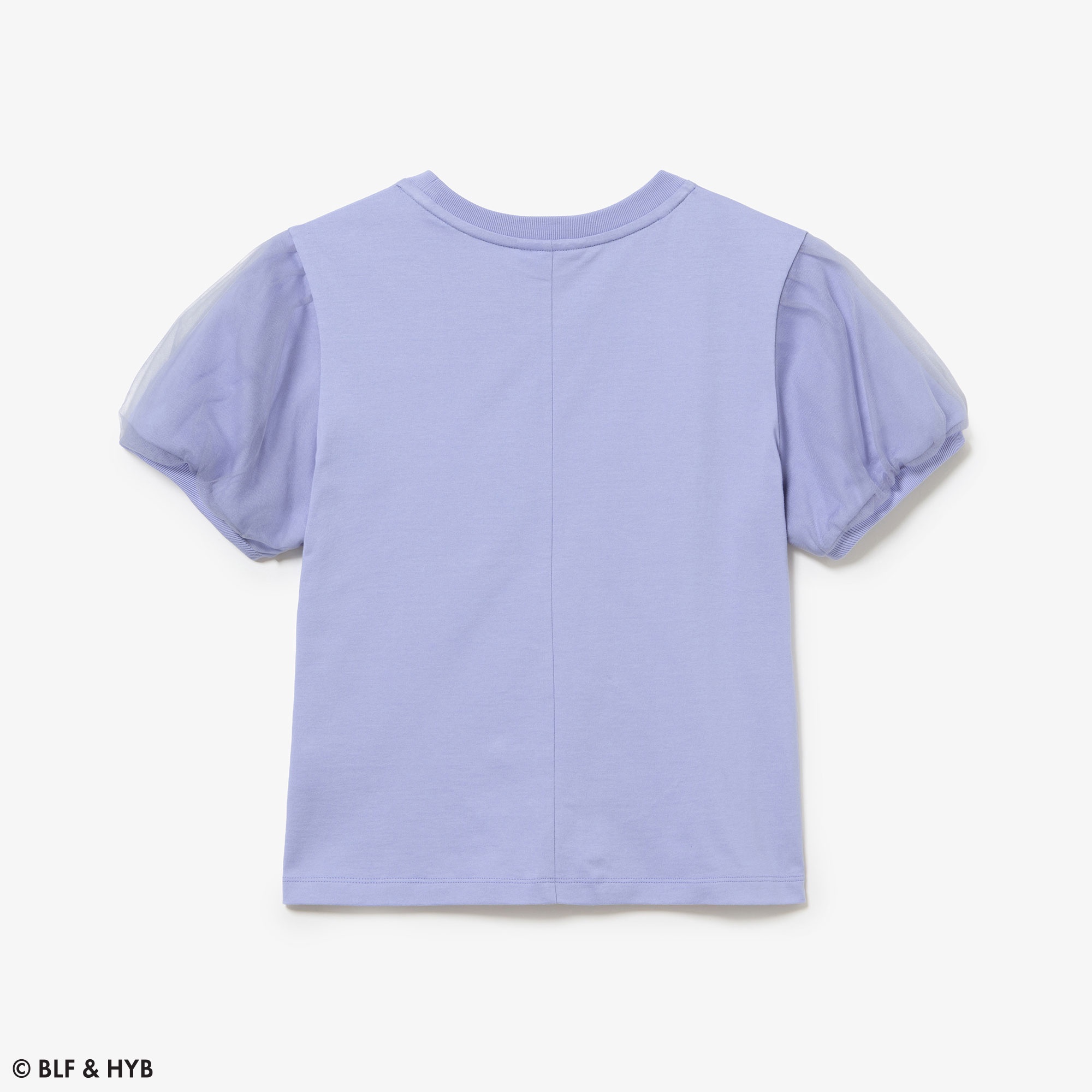 チュールスリーブロゴ刺繍 Tシャツ