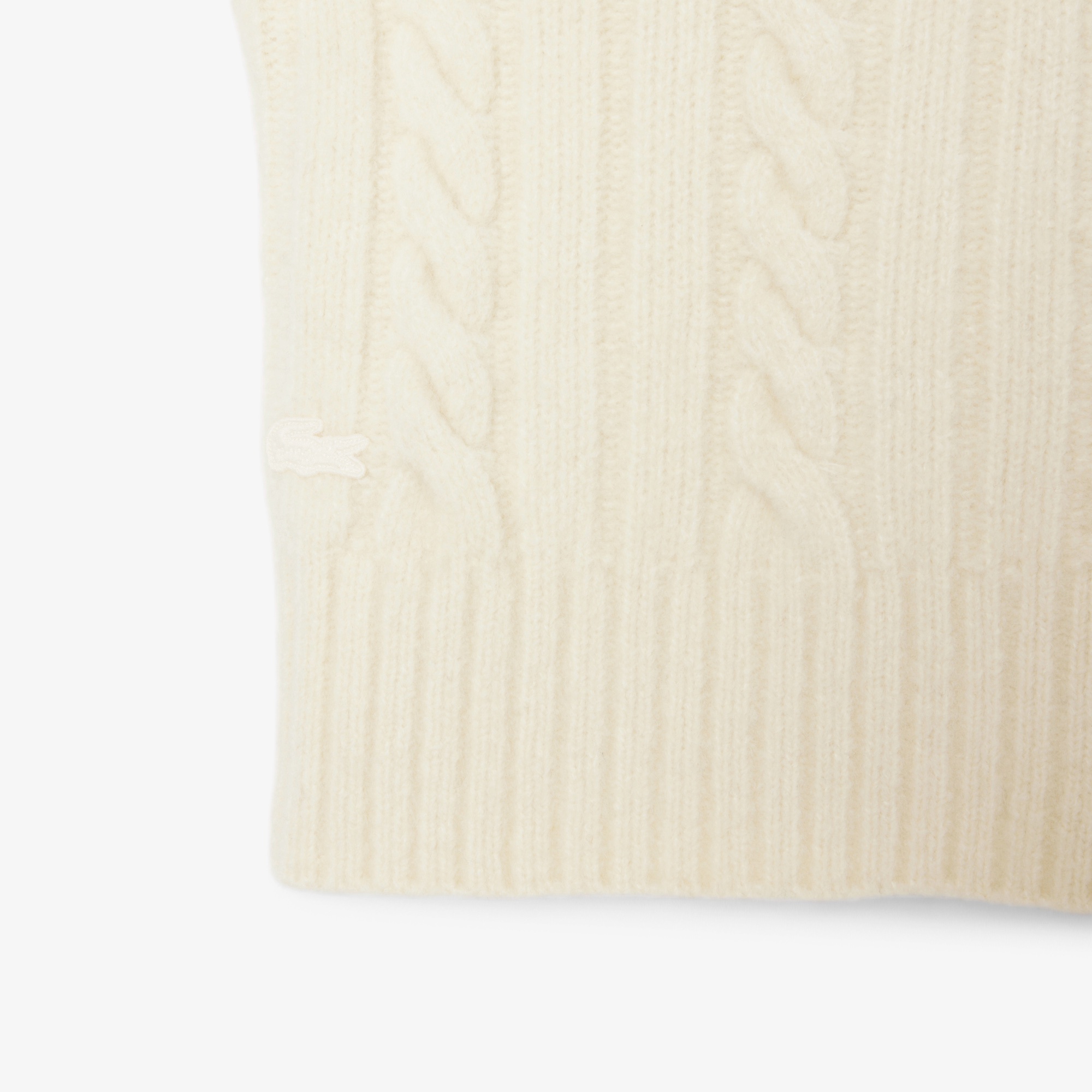 パッチワークエフェクトウールニットハイネックセーター