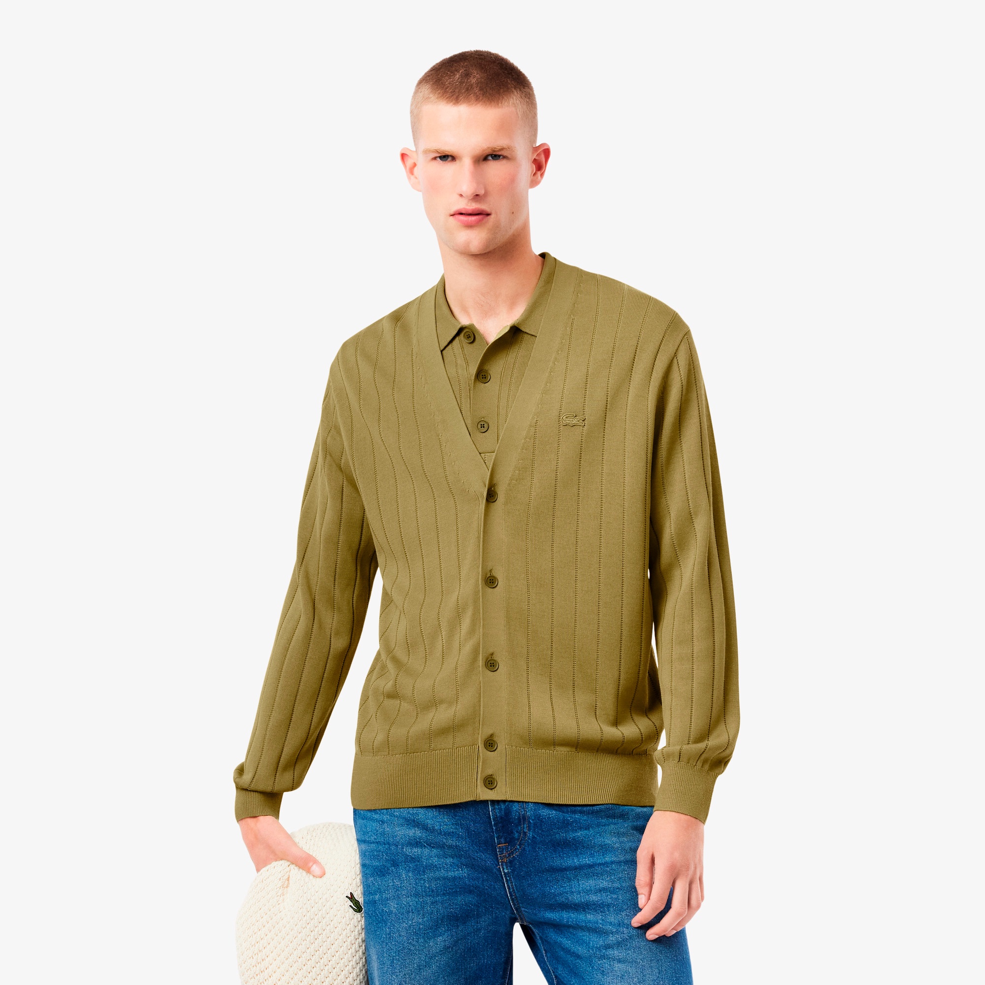 ハイゲージリブニットカーディガン