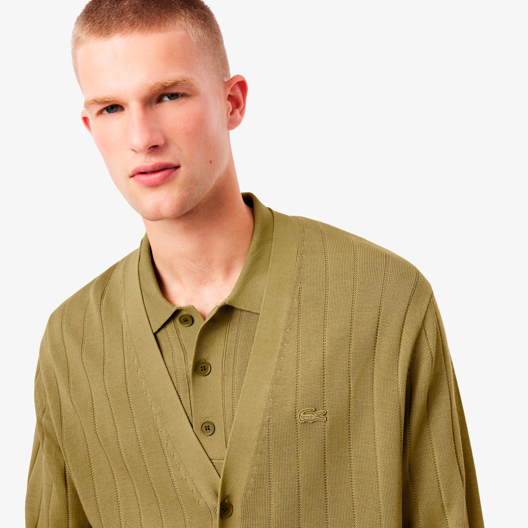 ハイゲージリブニットカーディガン