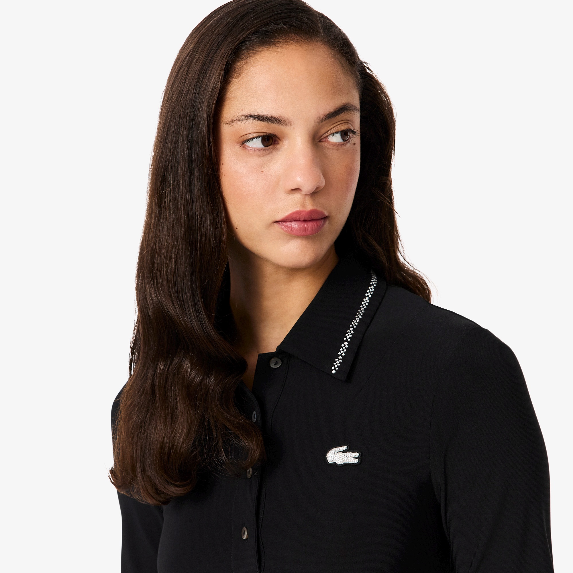 ラインストーンポロドレス