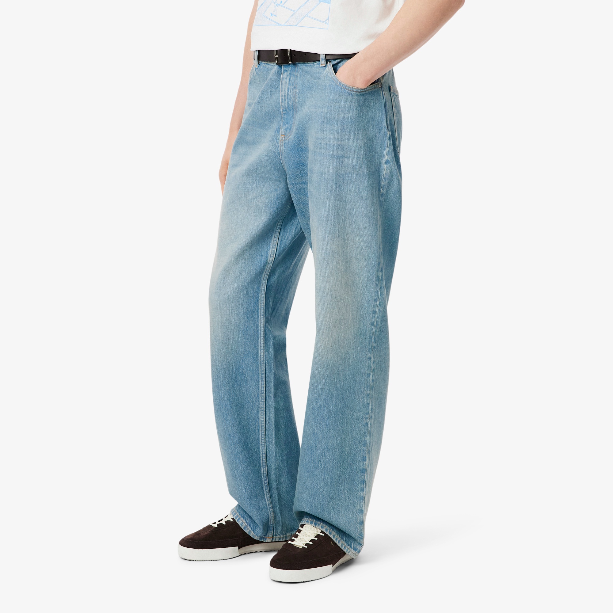 ルーズフィット5ポケットデニムジーンズ