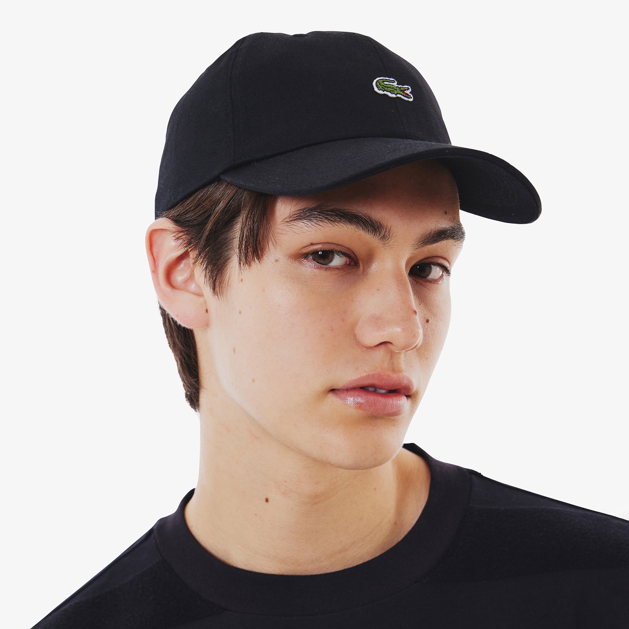 ワンポイントワニロゴキャップ