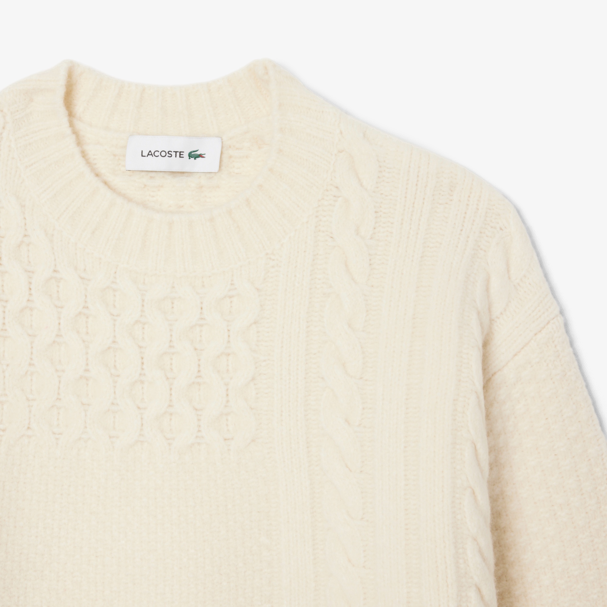 パッチワークエフェクトウールニットドレスセーター