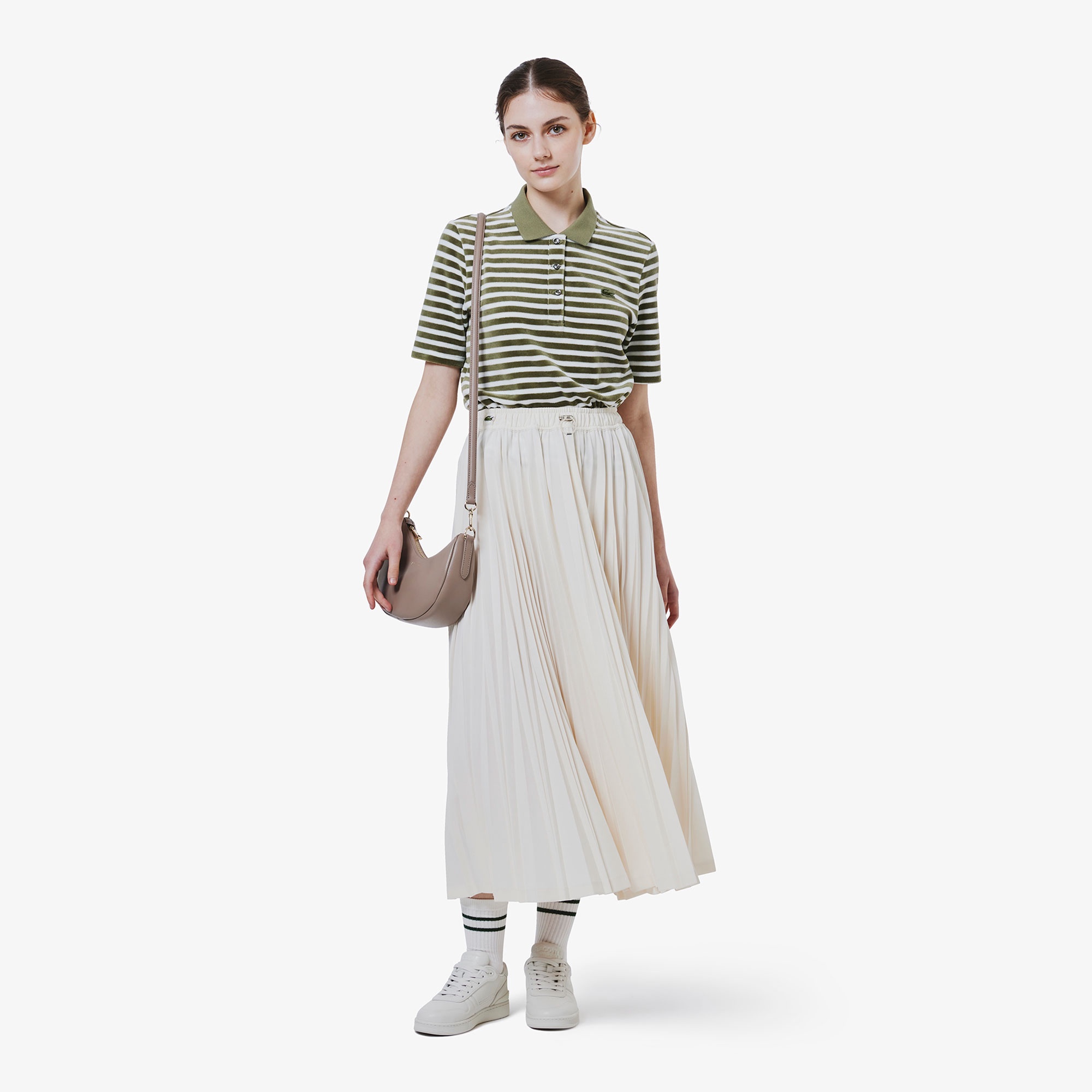 ベロアボーダーポロシャツ