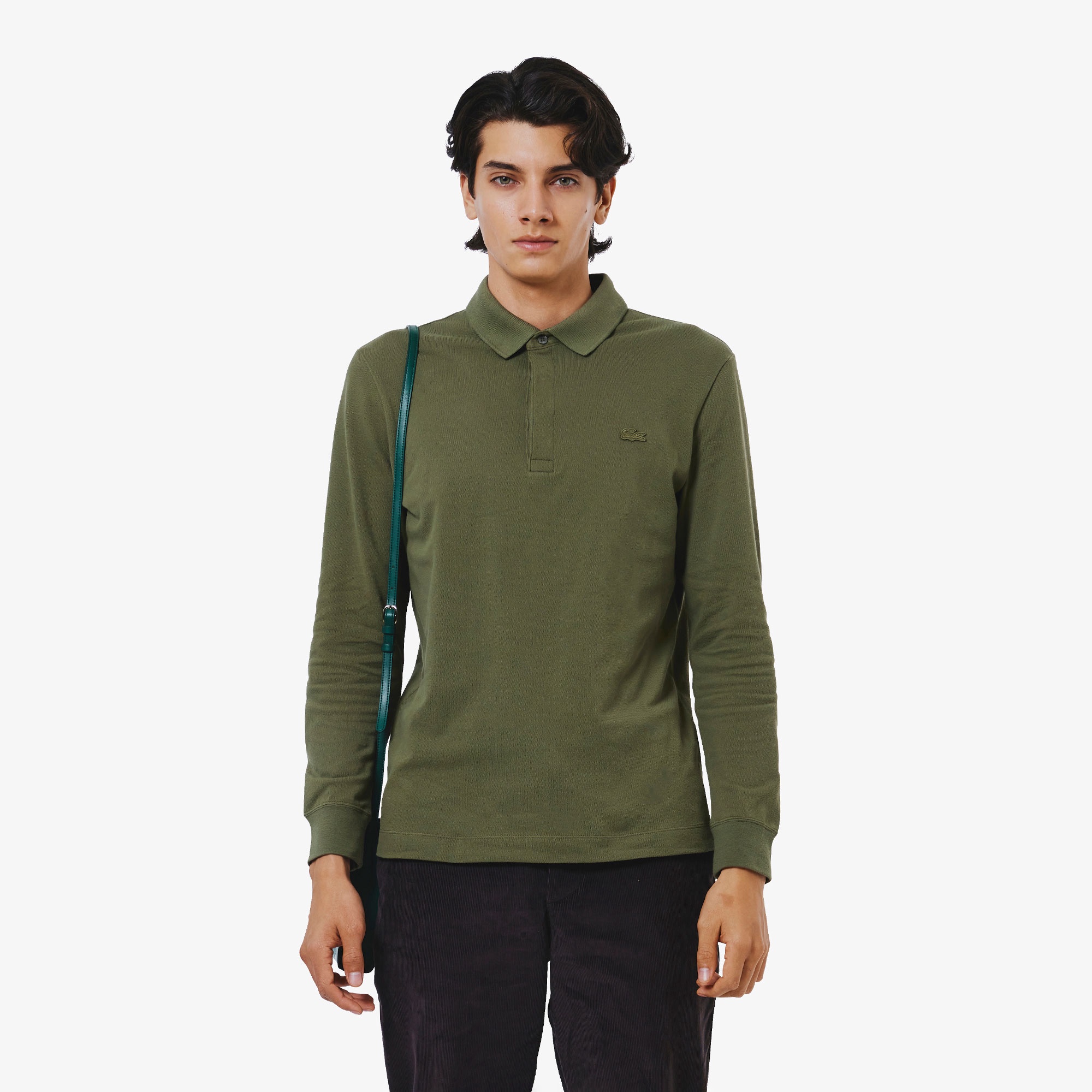 比翼フロントロングスリーブポロシャツ