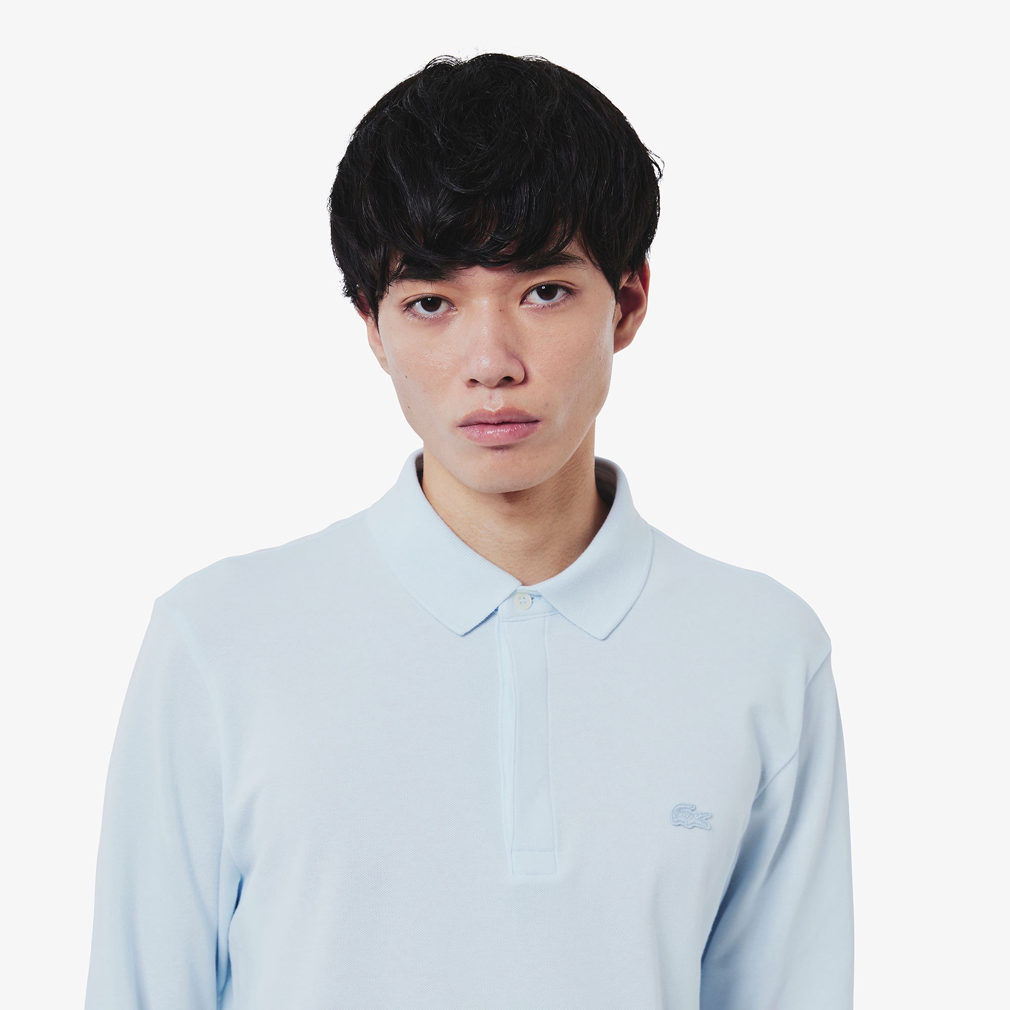 比翼フロントロングスリーブポロシャツ