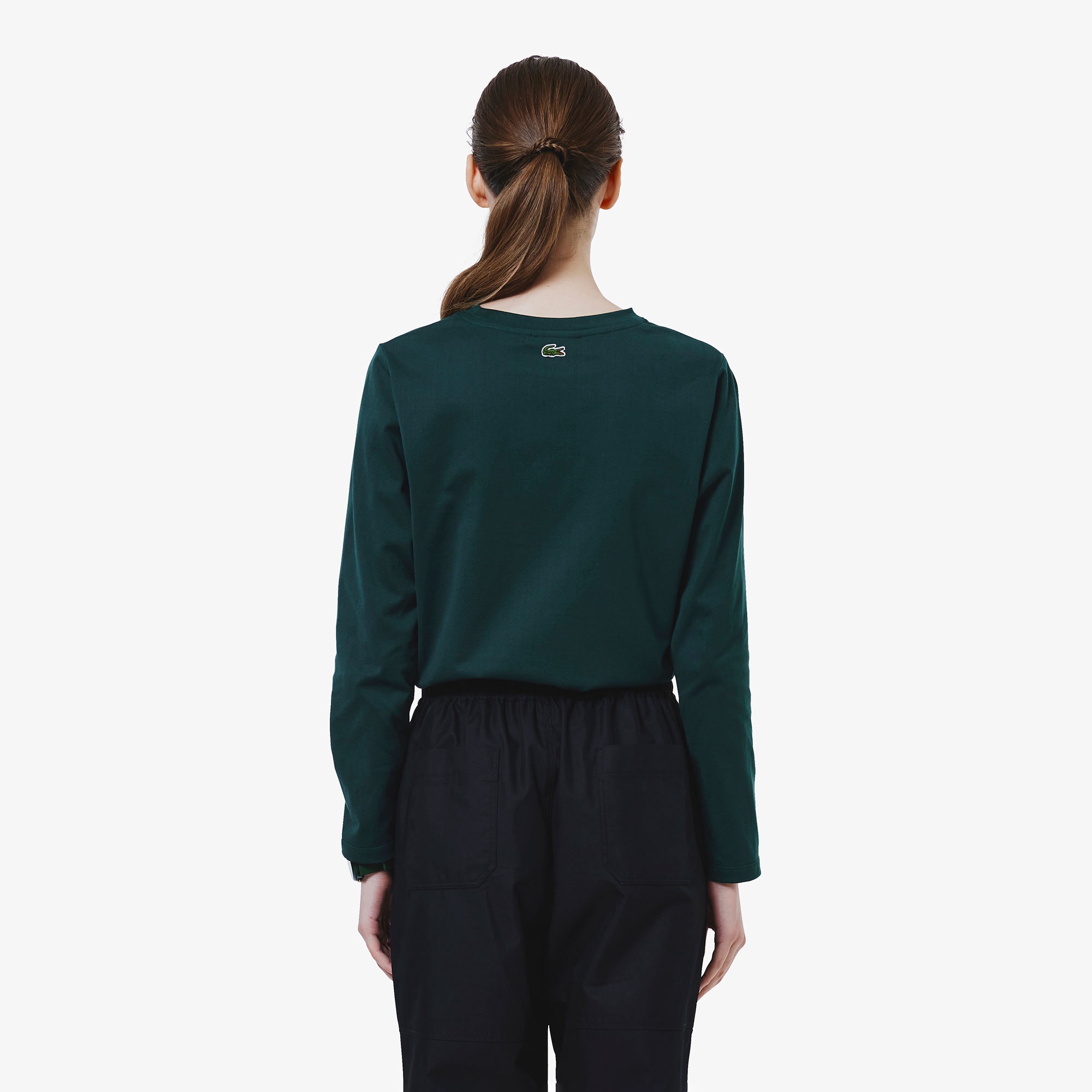 ワンポイント刺しゅう長袖Tシャツ