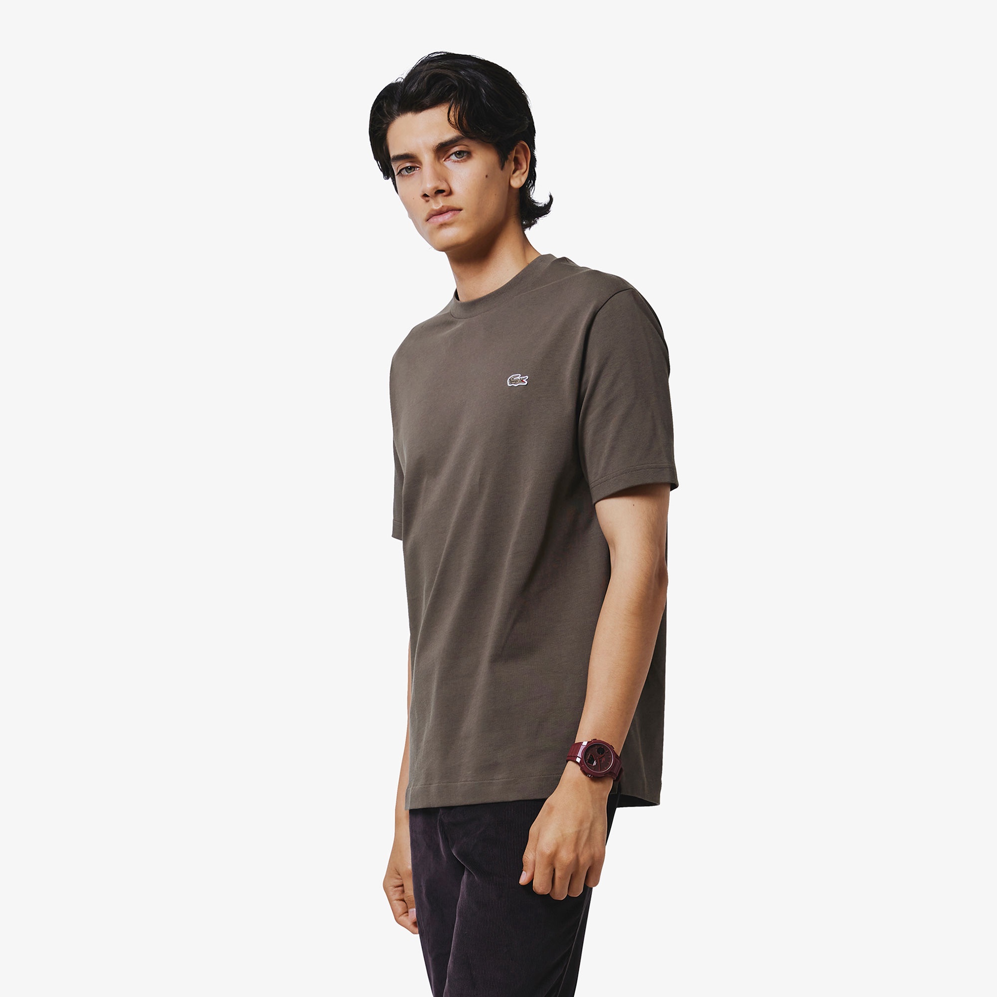 アウトラインクロッククルーネックTシャツ