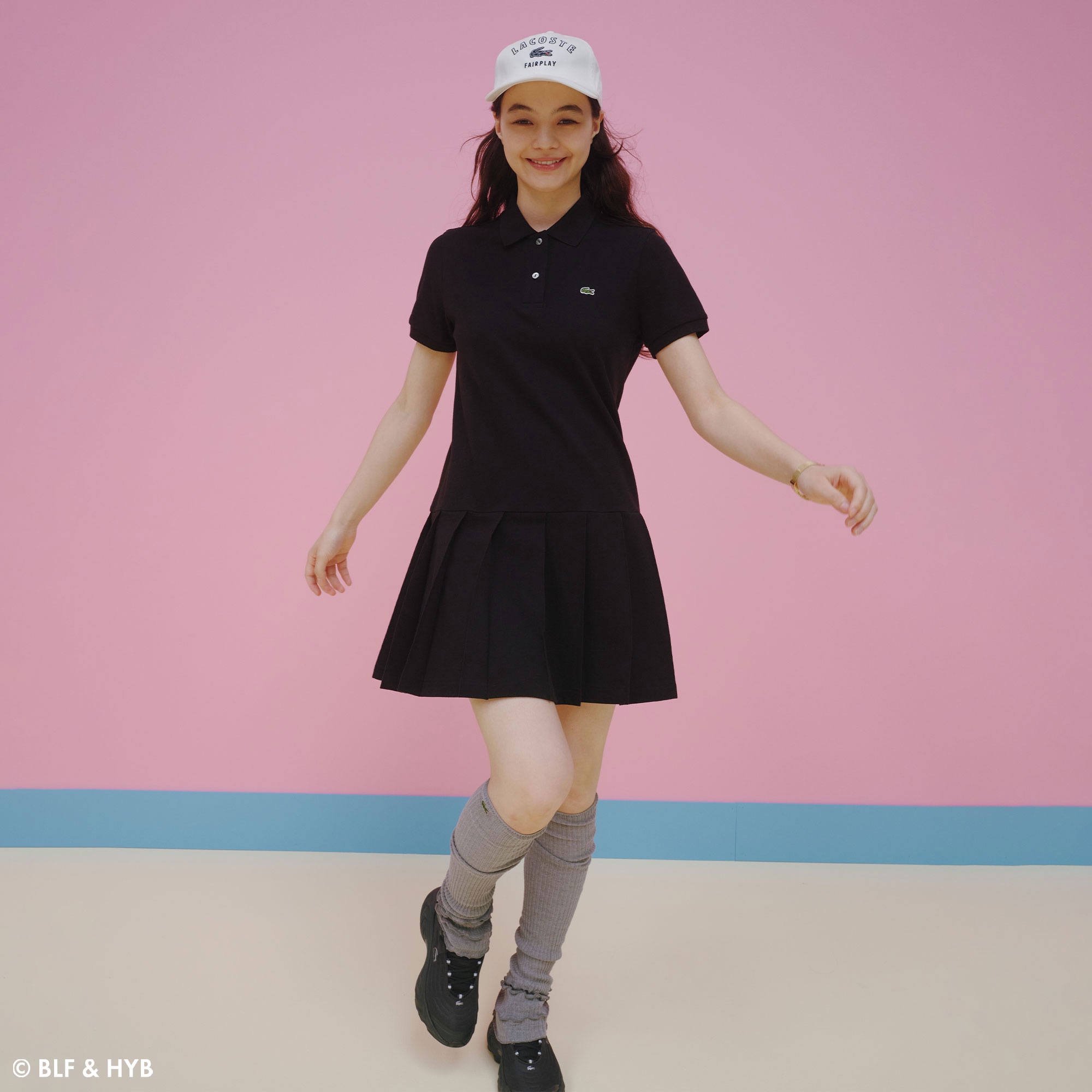 バックプリントミニ ポロドレス