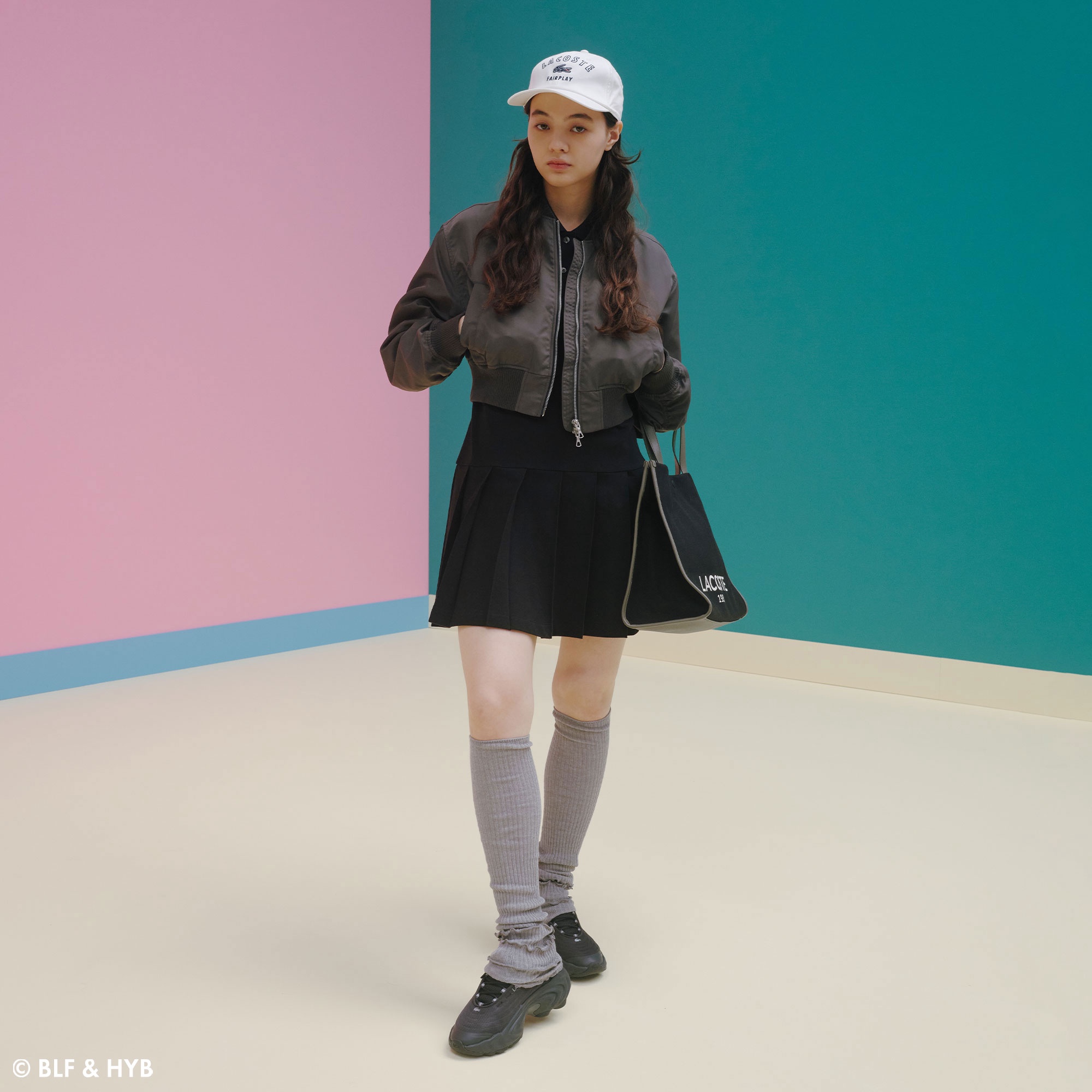 バックプリントミニ ポロドレス