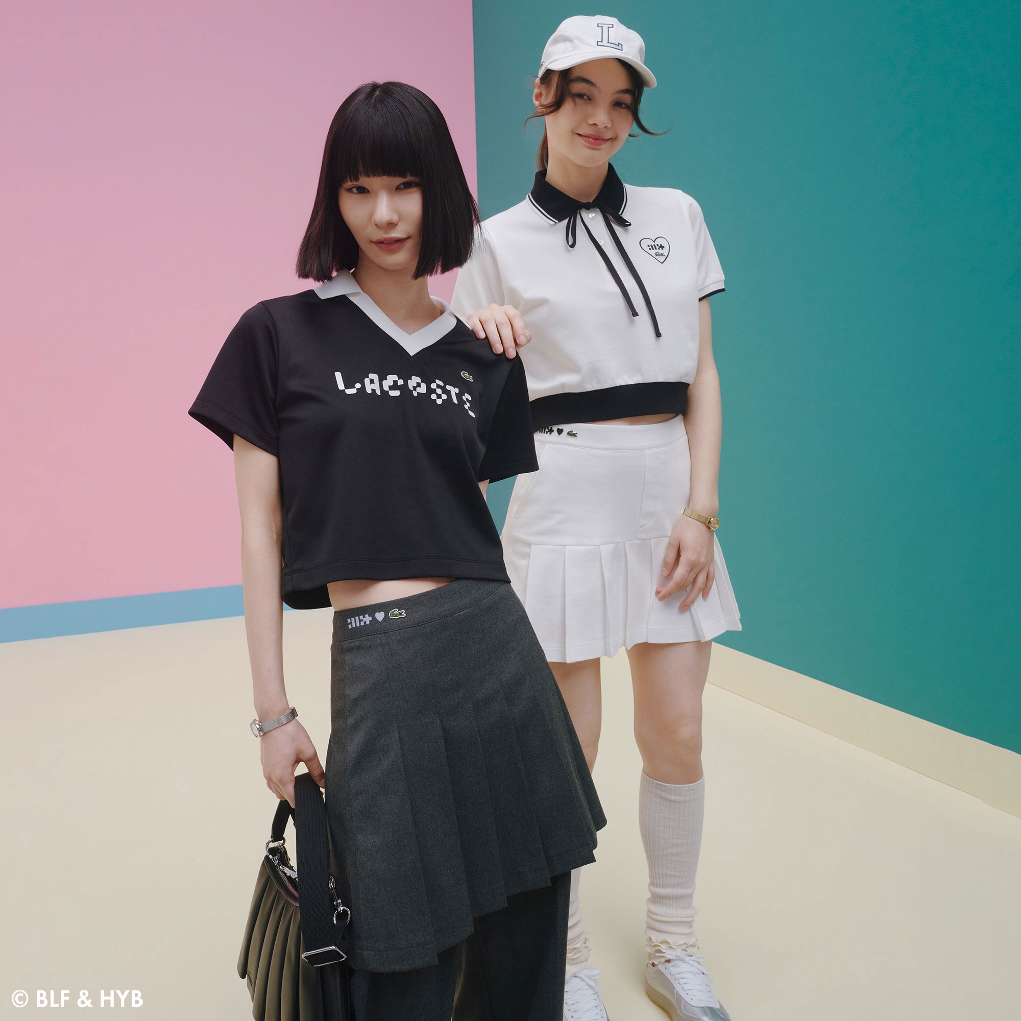 厚盛りプリントクロップドゲーム ポロシャツ