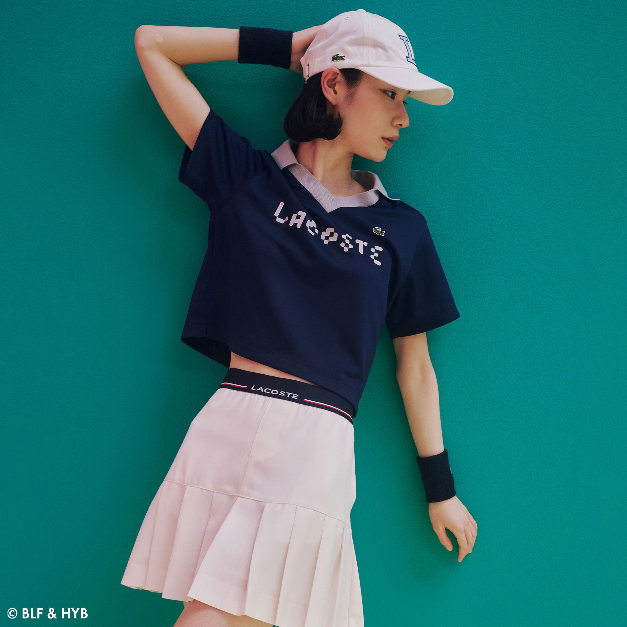 厚盛りプリントクロップドゲーム ポロシャツ