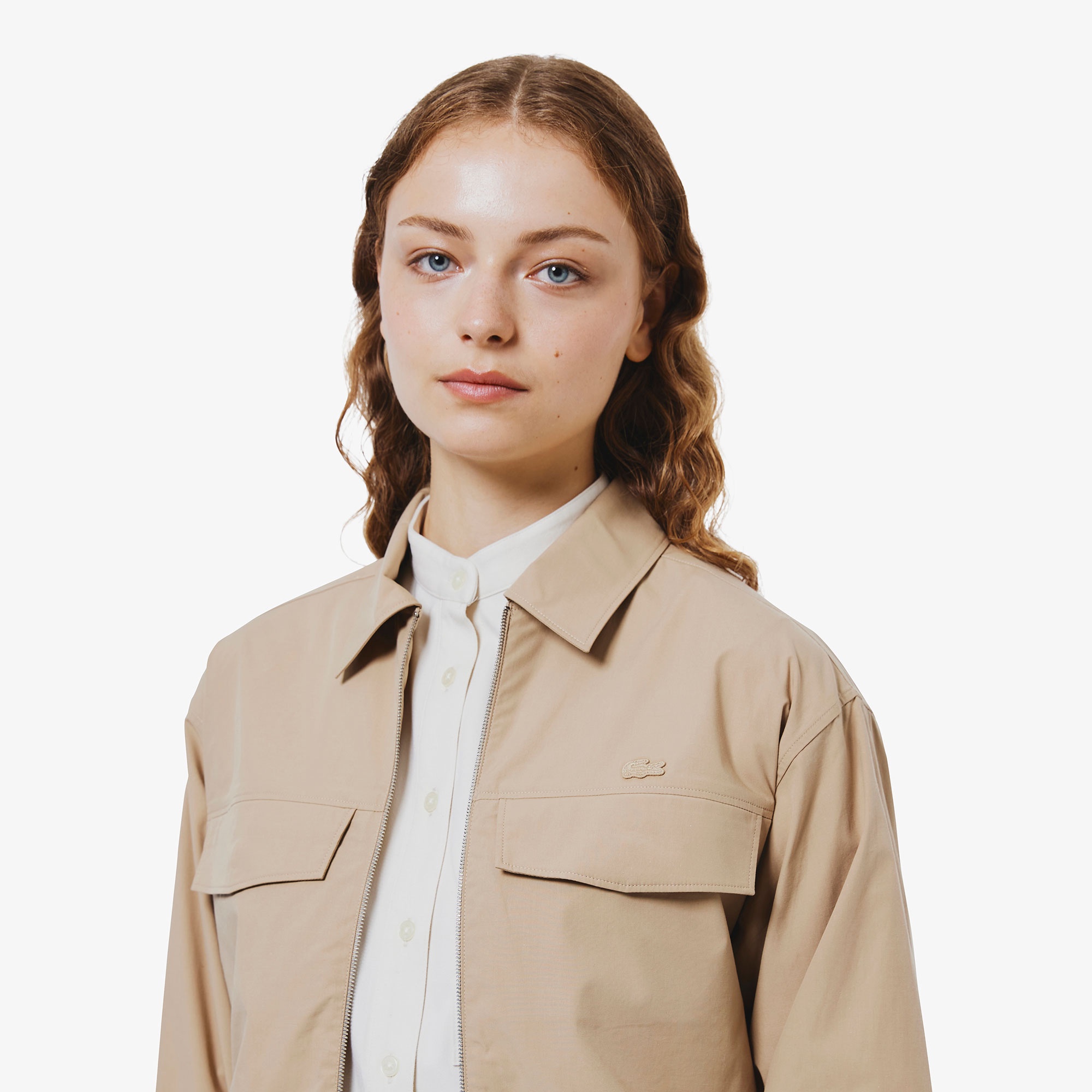 ジップアップブルゾンシャツ