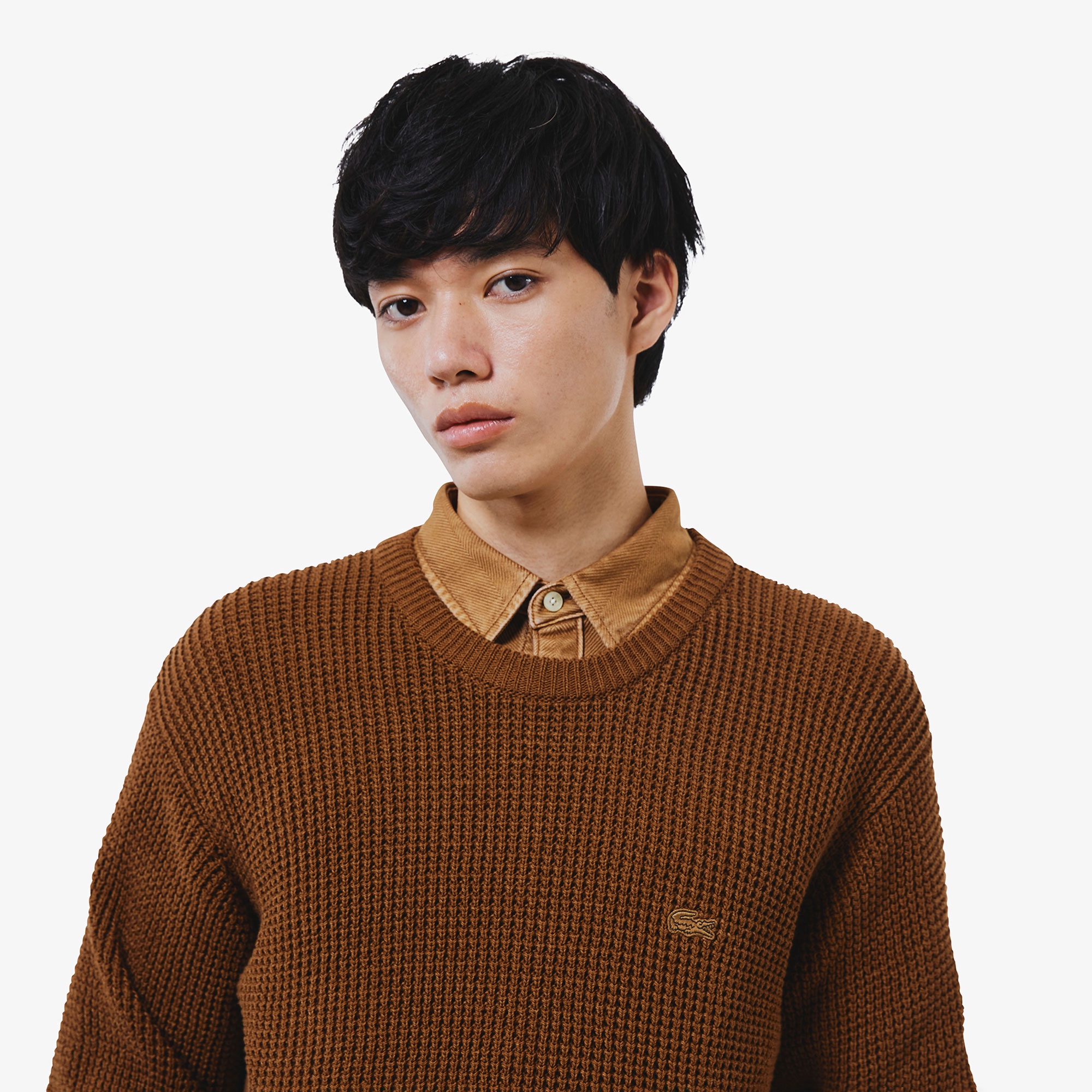 ワッフルニットセーター