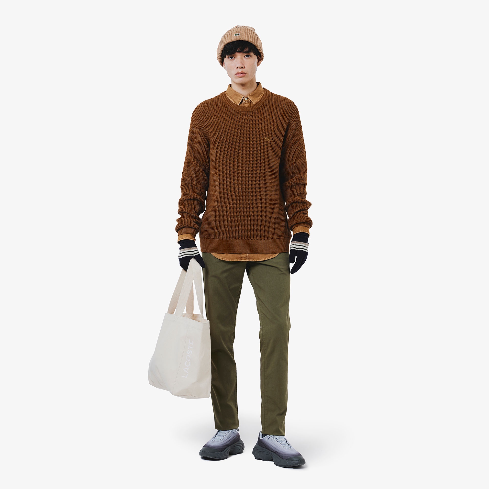 ワッフルニットセーター