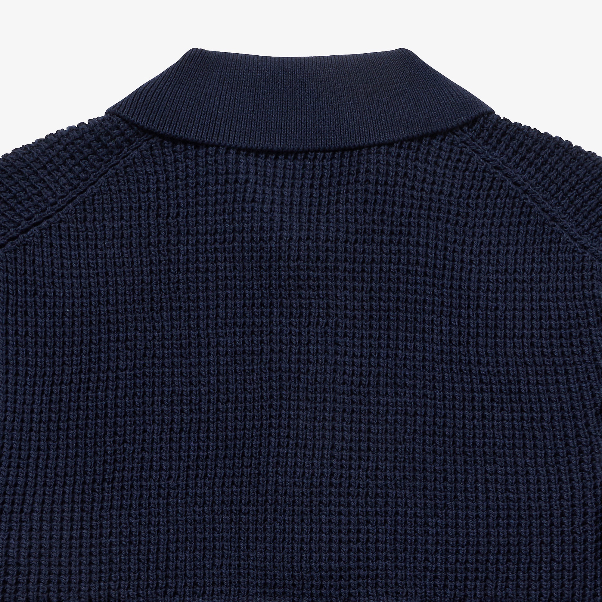 ワッフルニットポロセーター