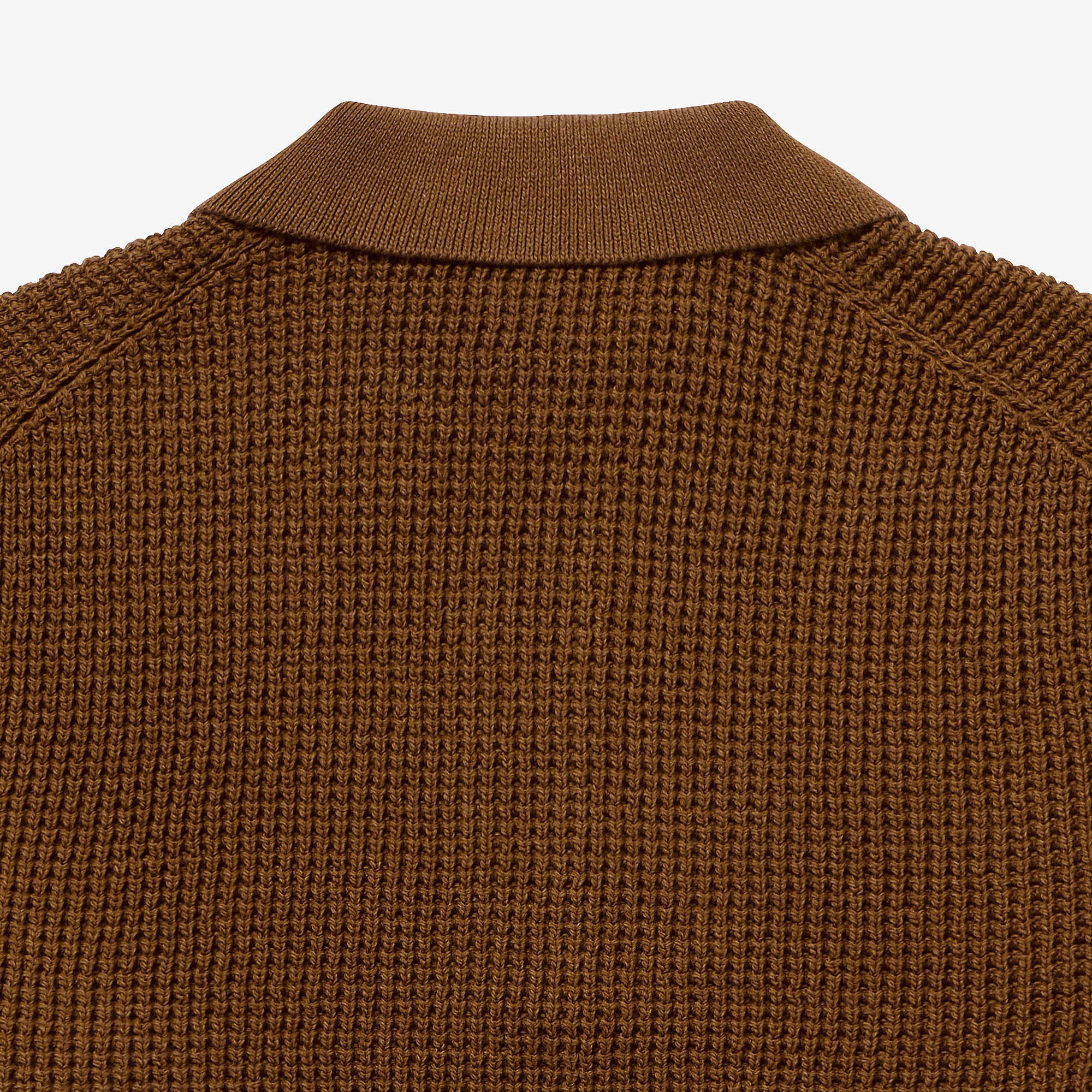 ワッフルニットポロセーター