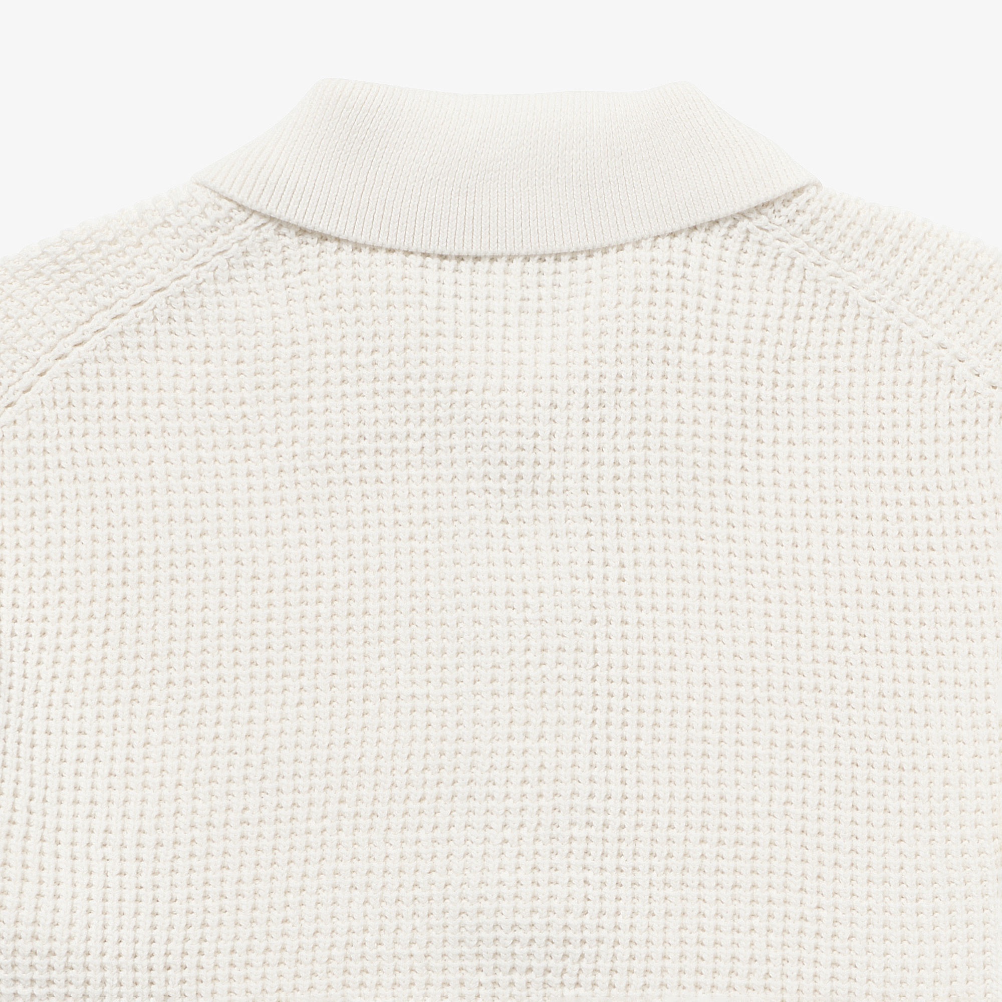 ワッフルニットポロセーター