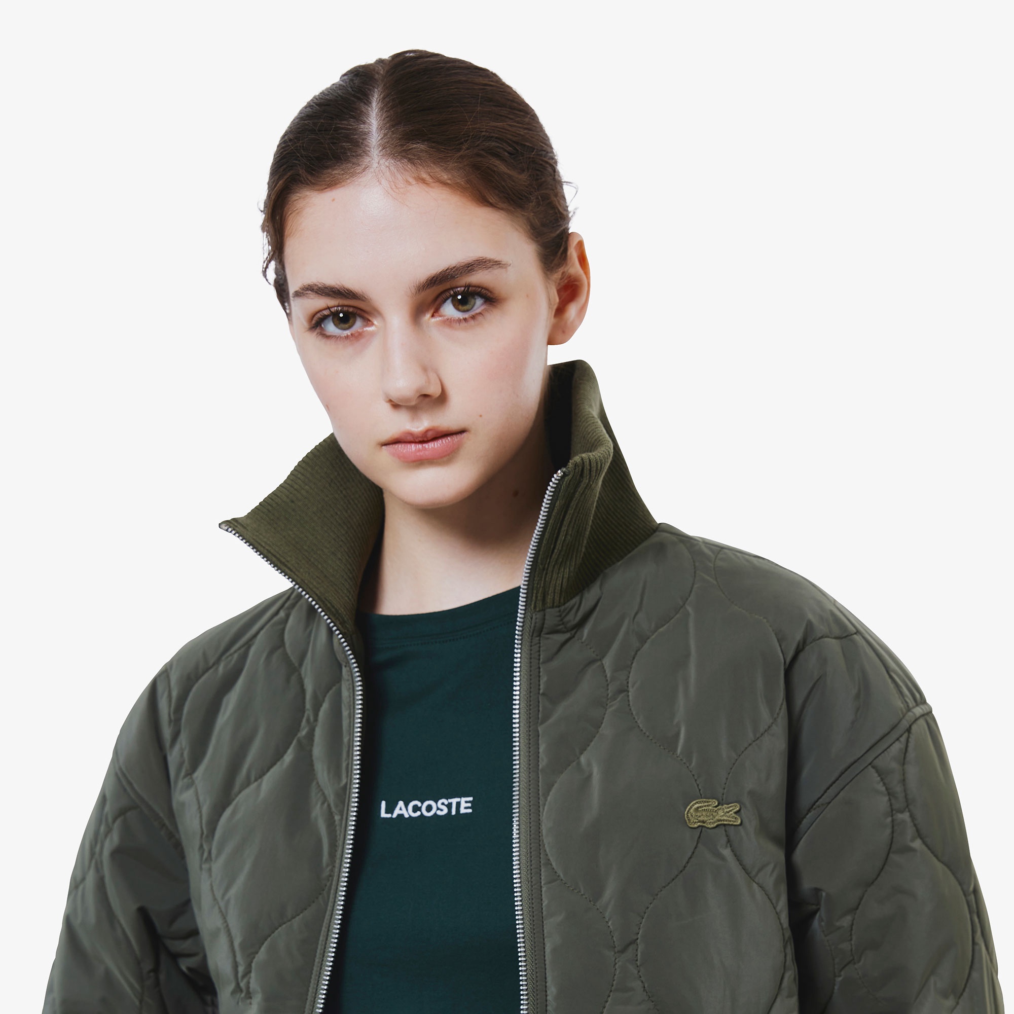 キルティングジップブルゾン