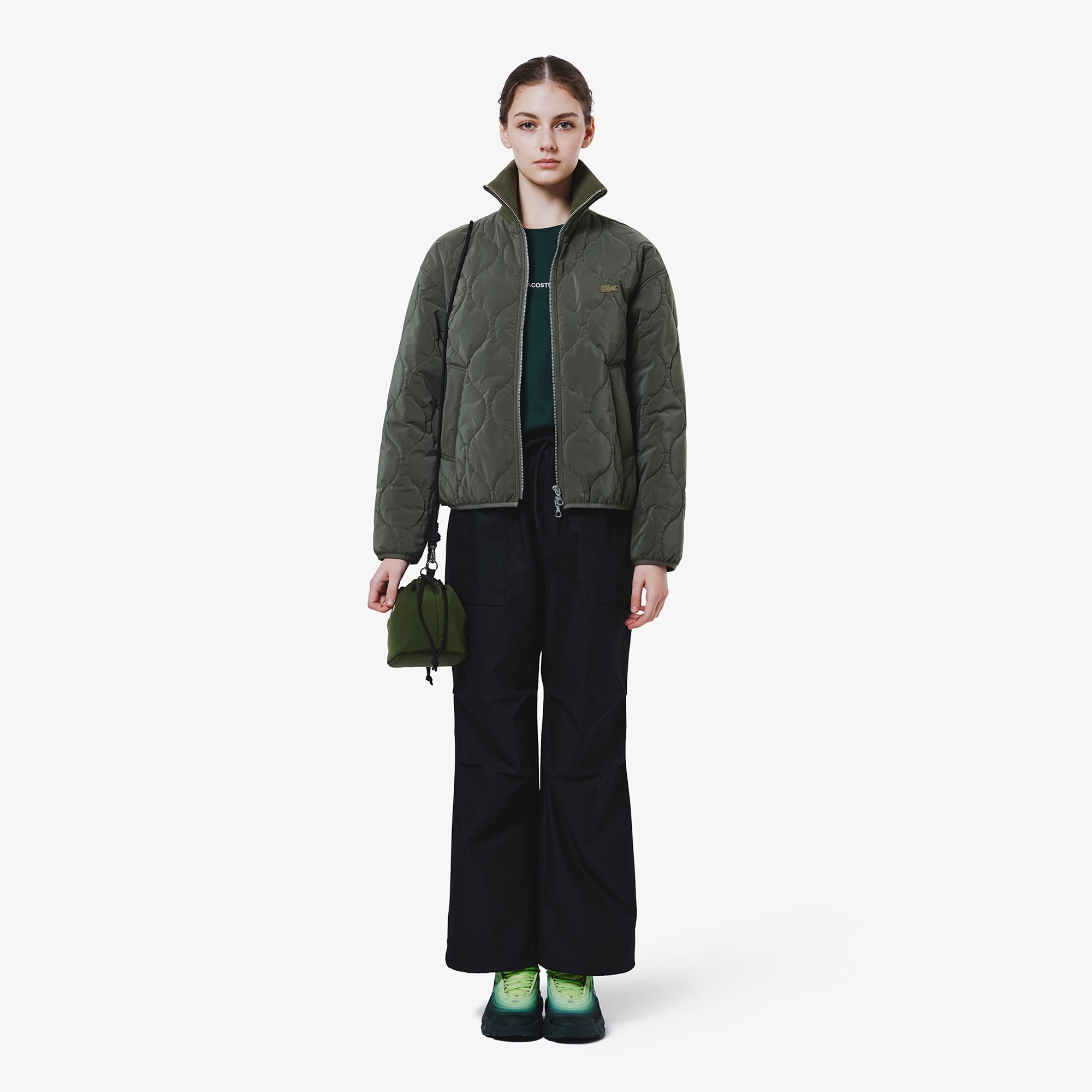 キルティングジップブルゾン