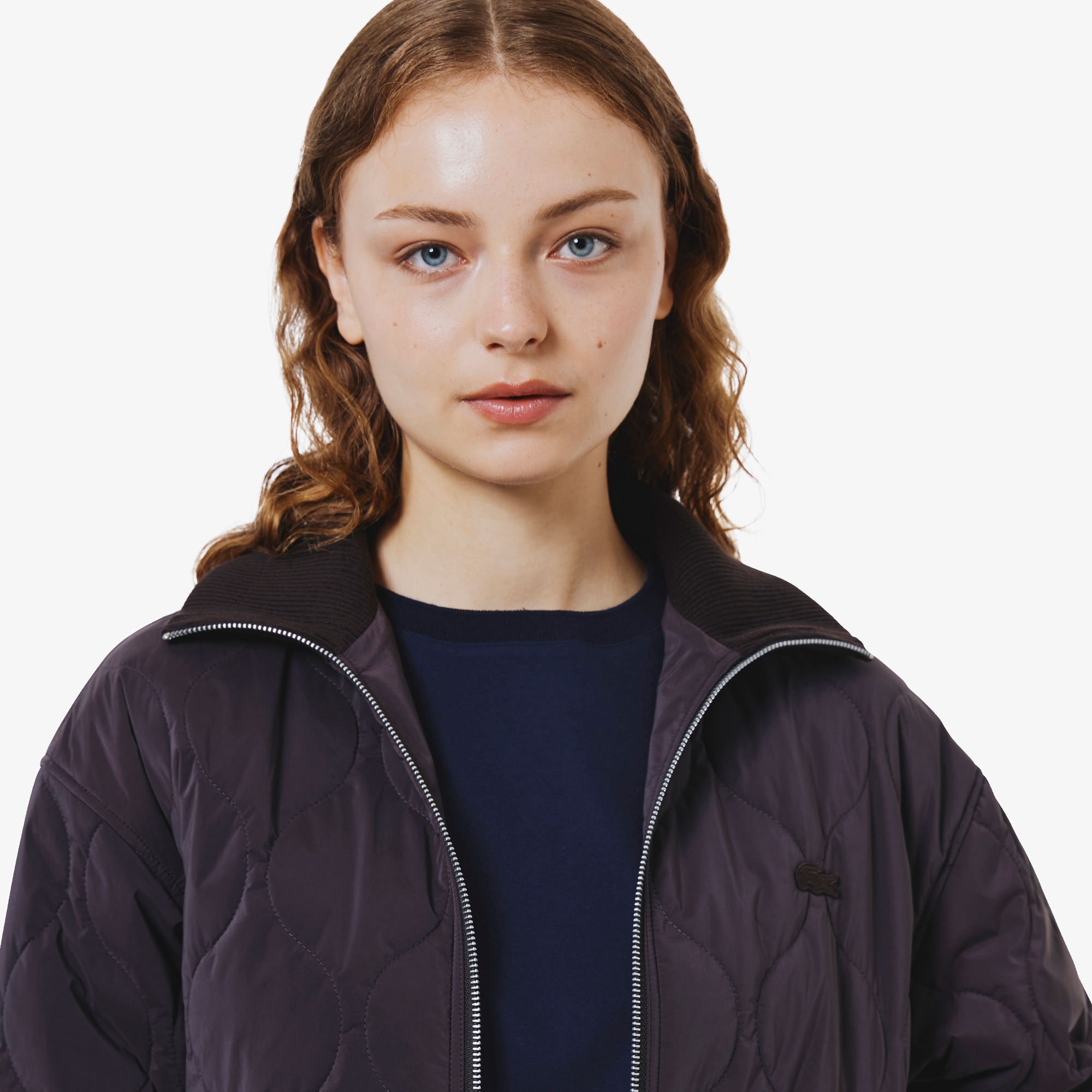 キルティングジップブルゾン