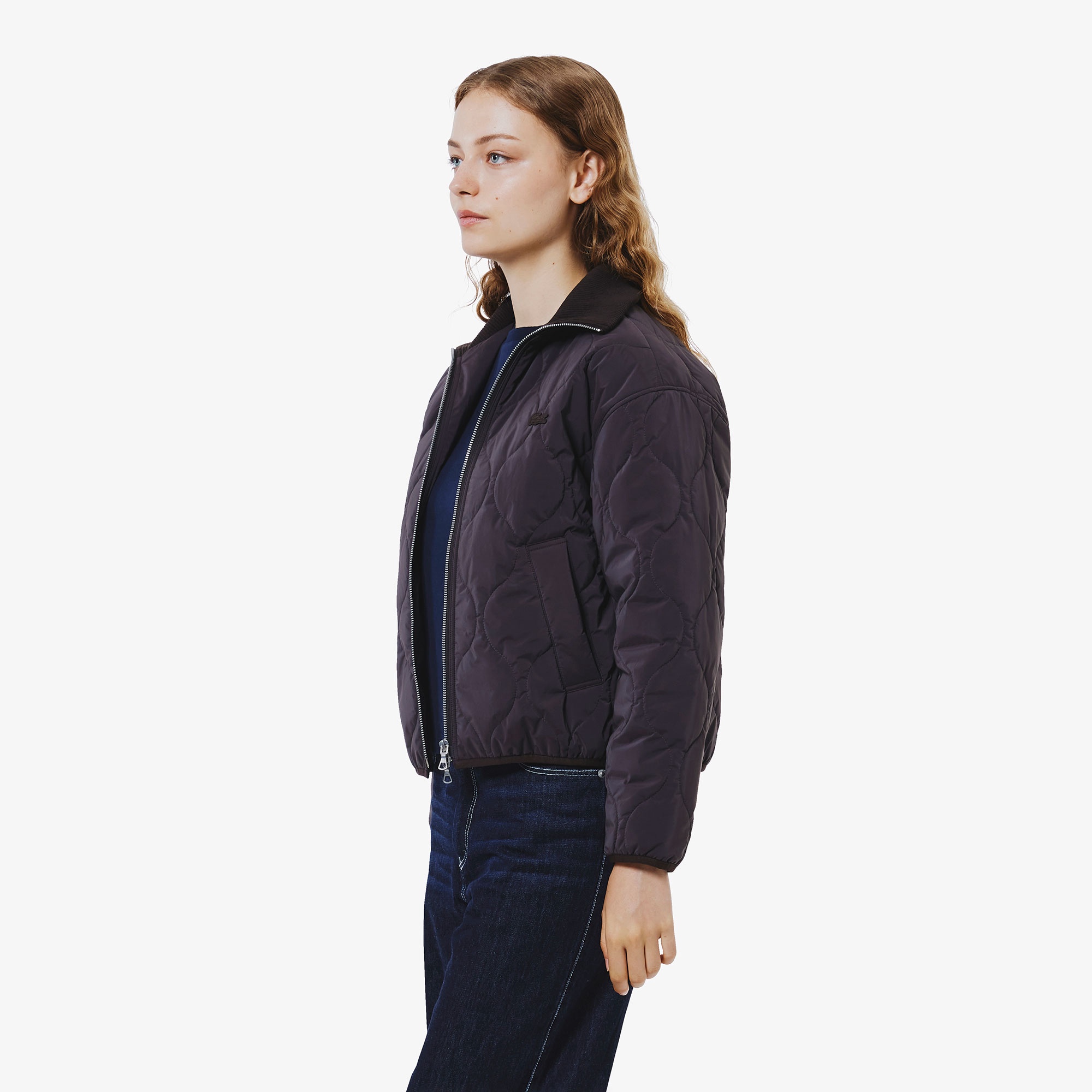 キルティングジップブルゾン