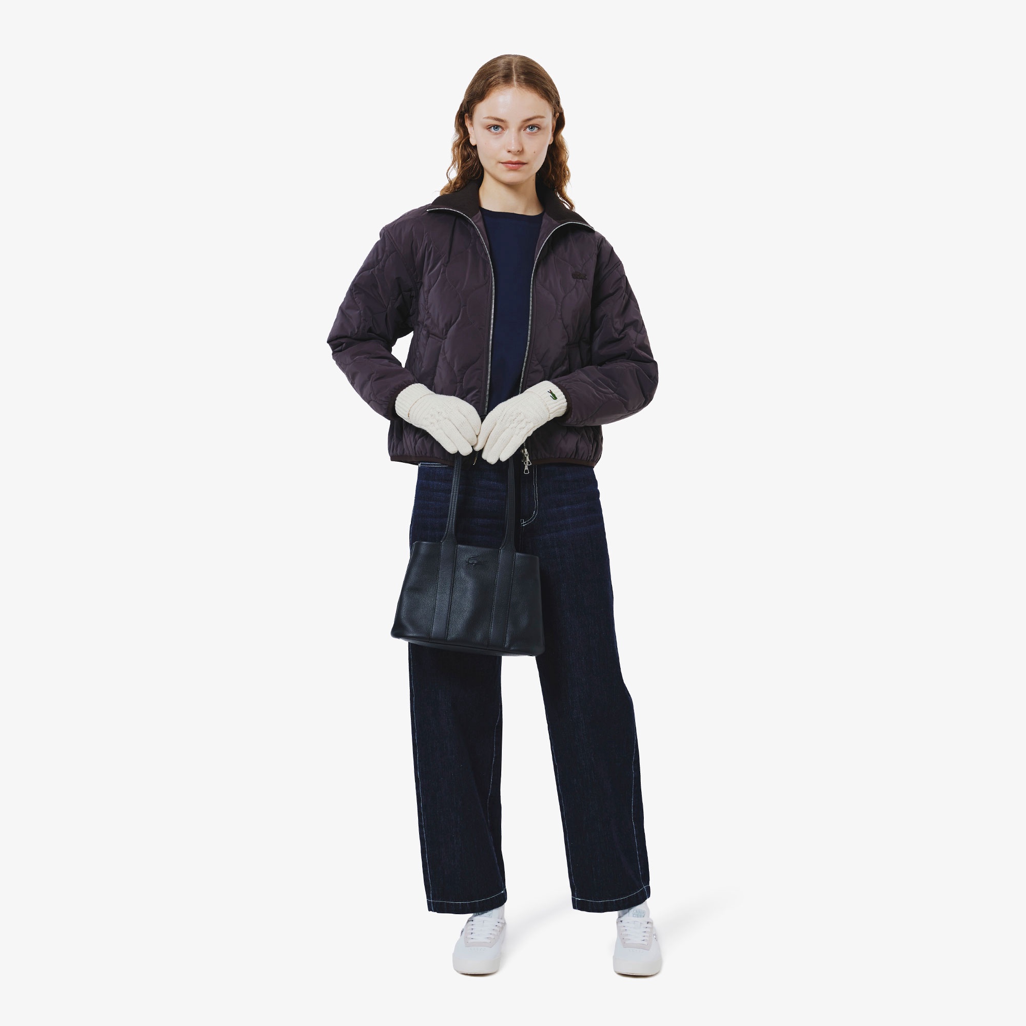 キルティングジップブルゾン