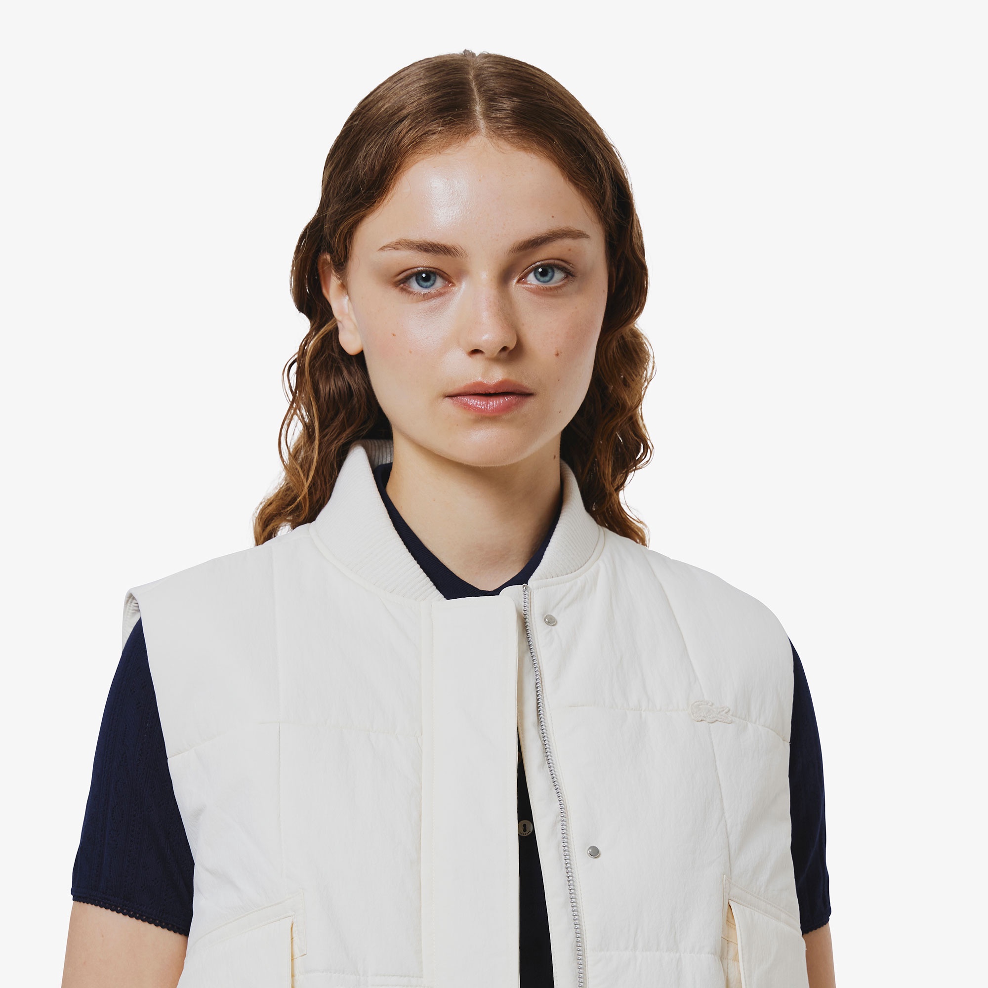 クロップド撥水中綿ベスト