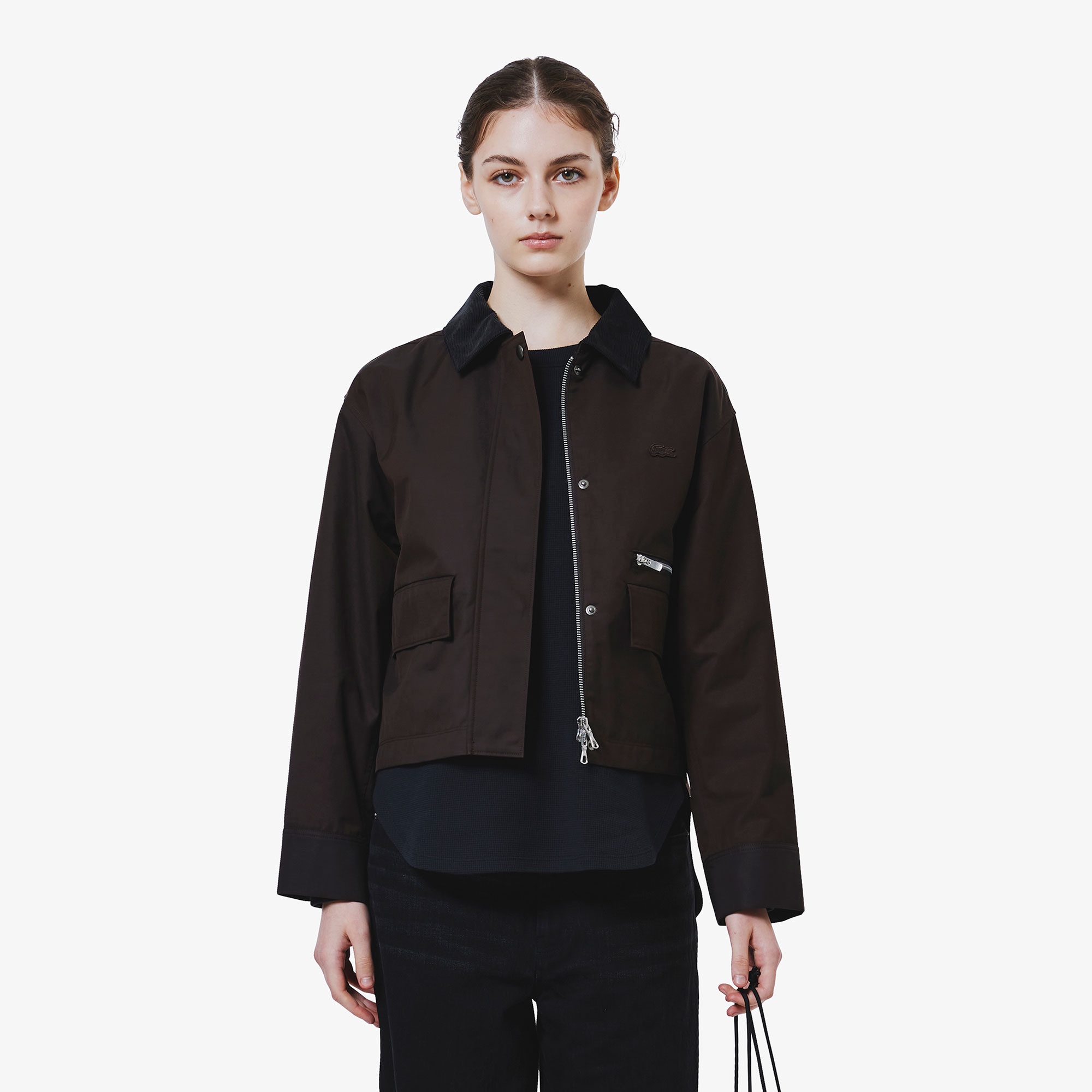 コーデュロイカラーショートブルゾン