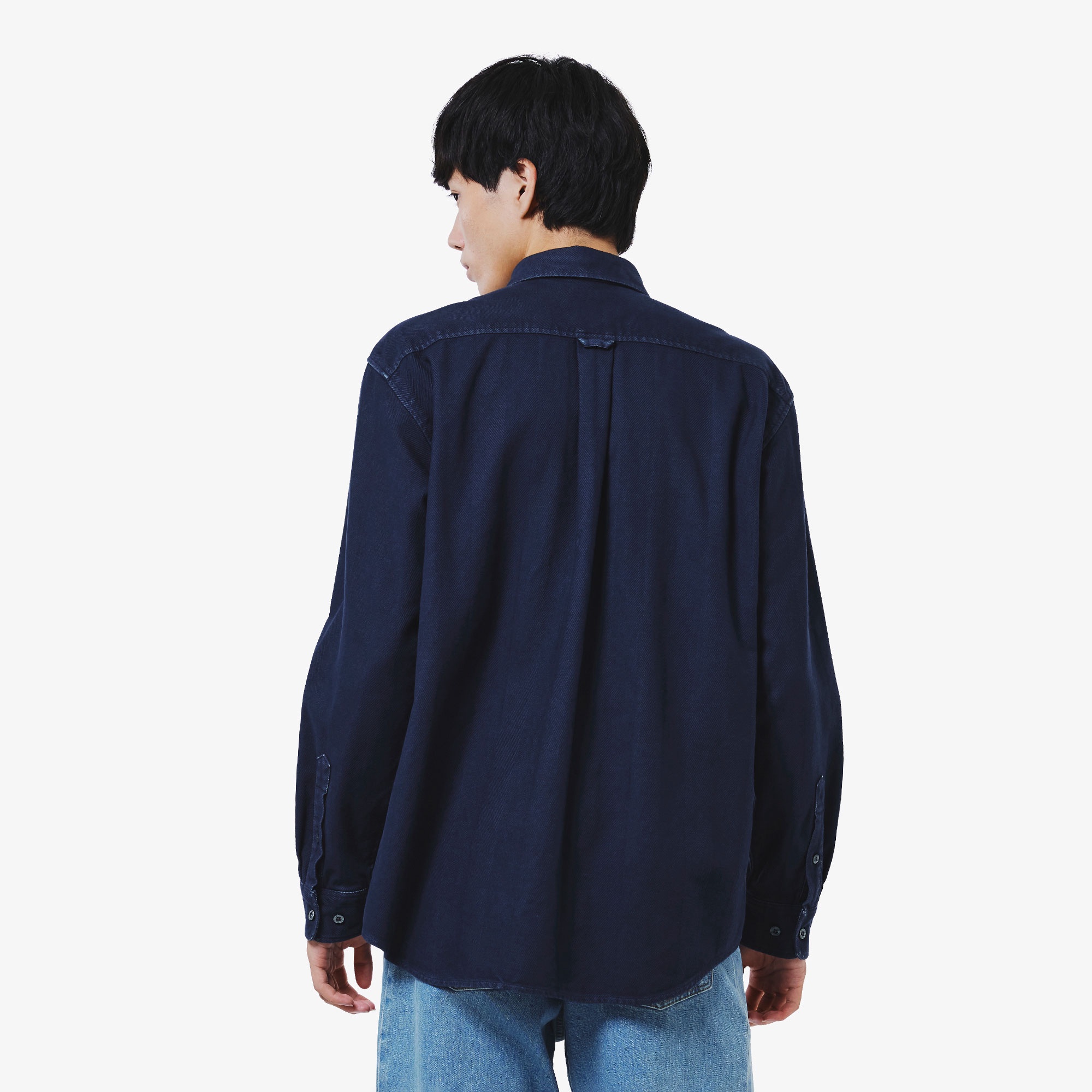 ウォッシュドヘリンボーンネルシャツ