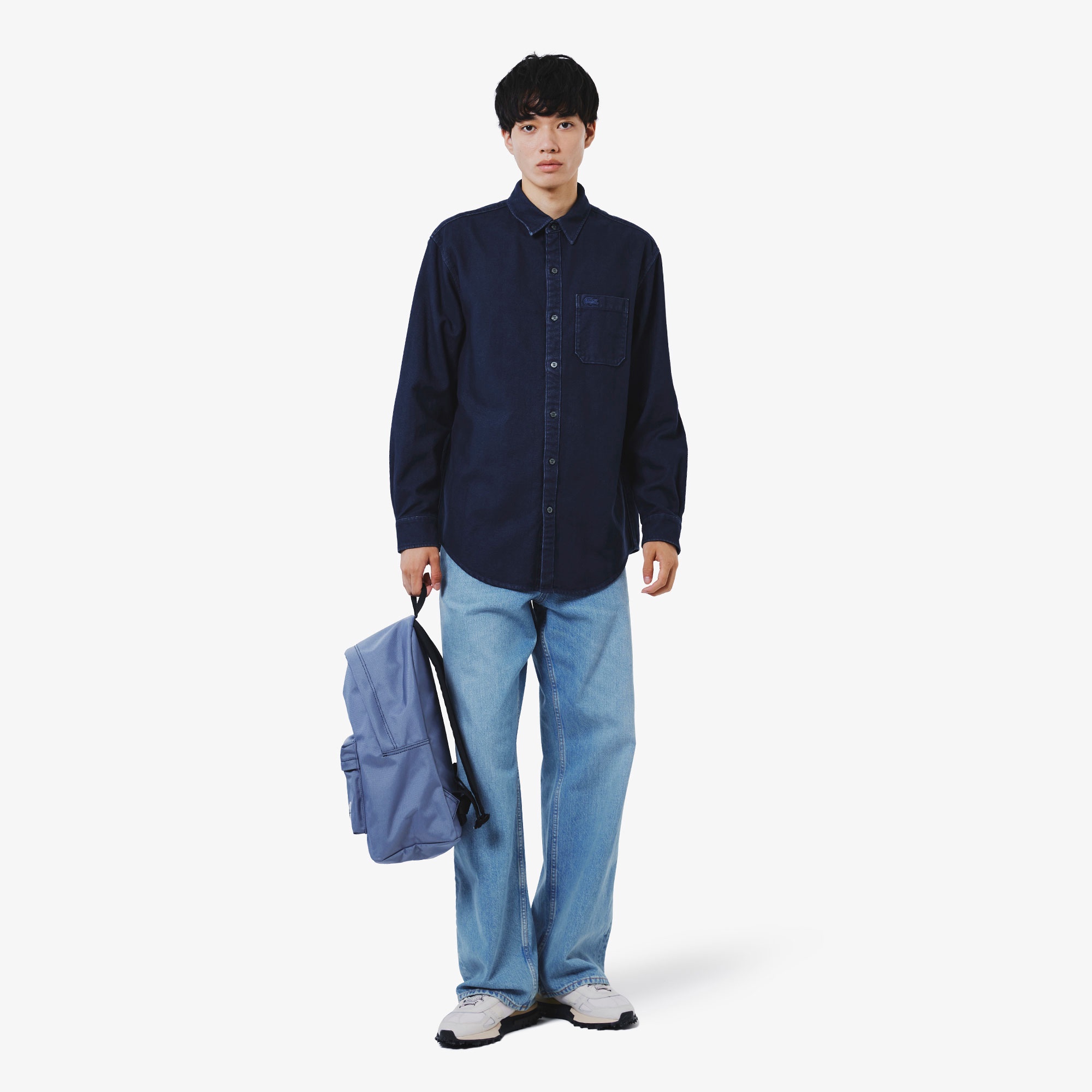 ウォッシュドヘリンボーンネルシャツ