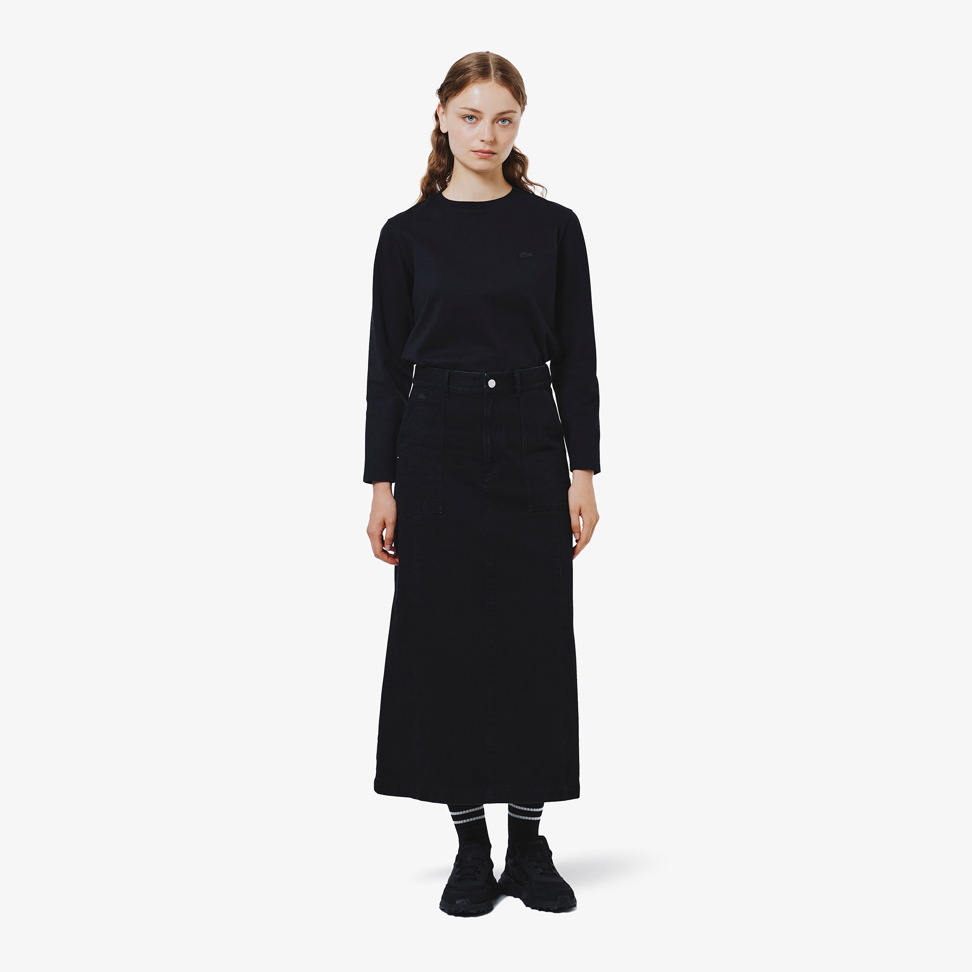 ベイカーデニムスカート