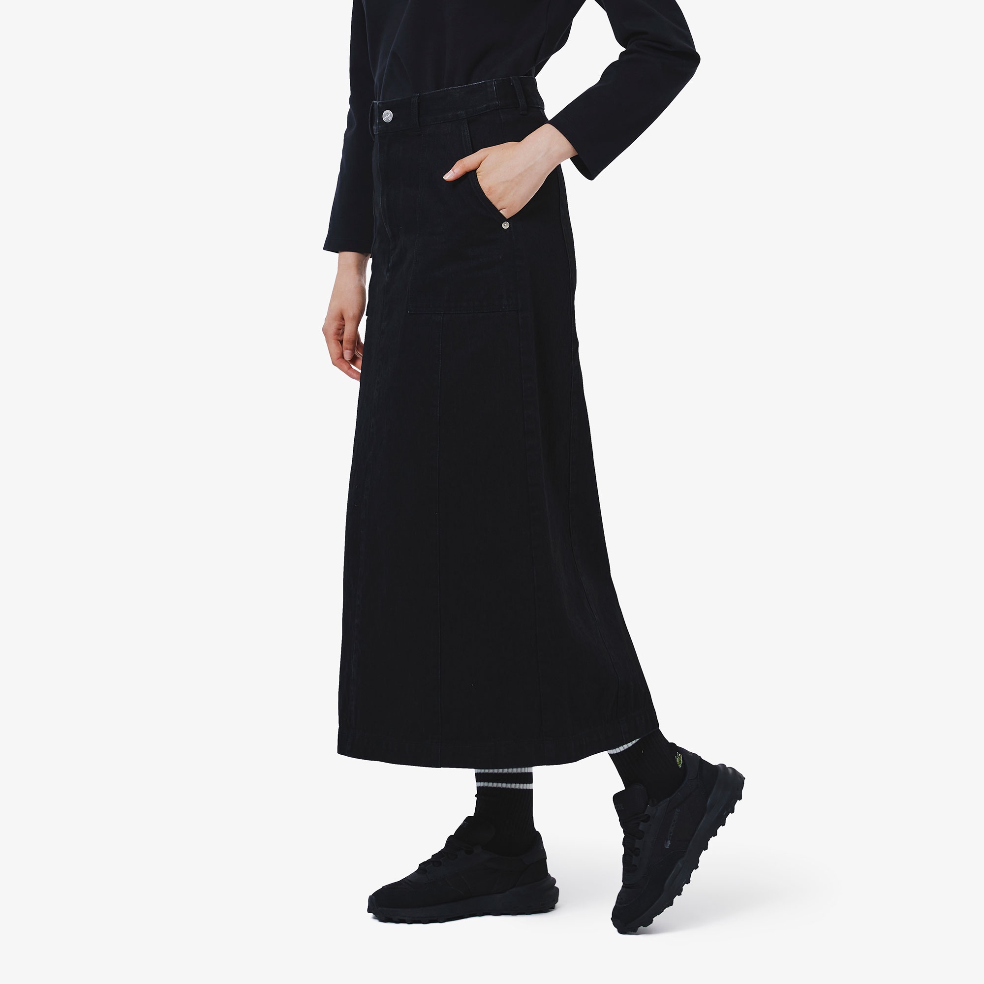 ベイカーデニムスカート