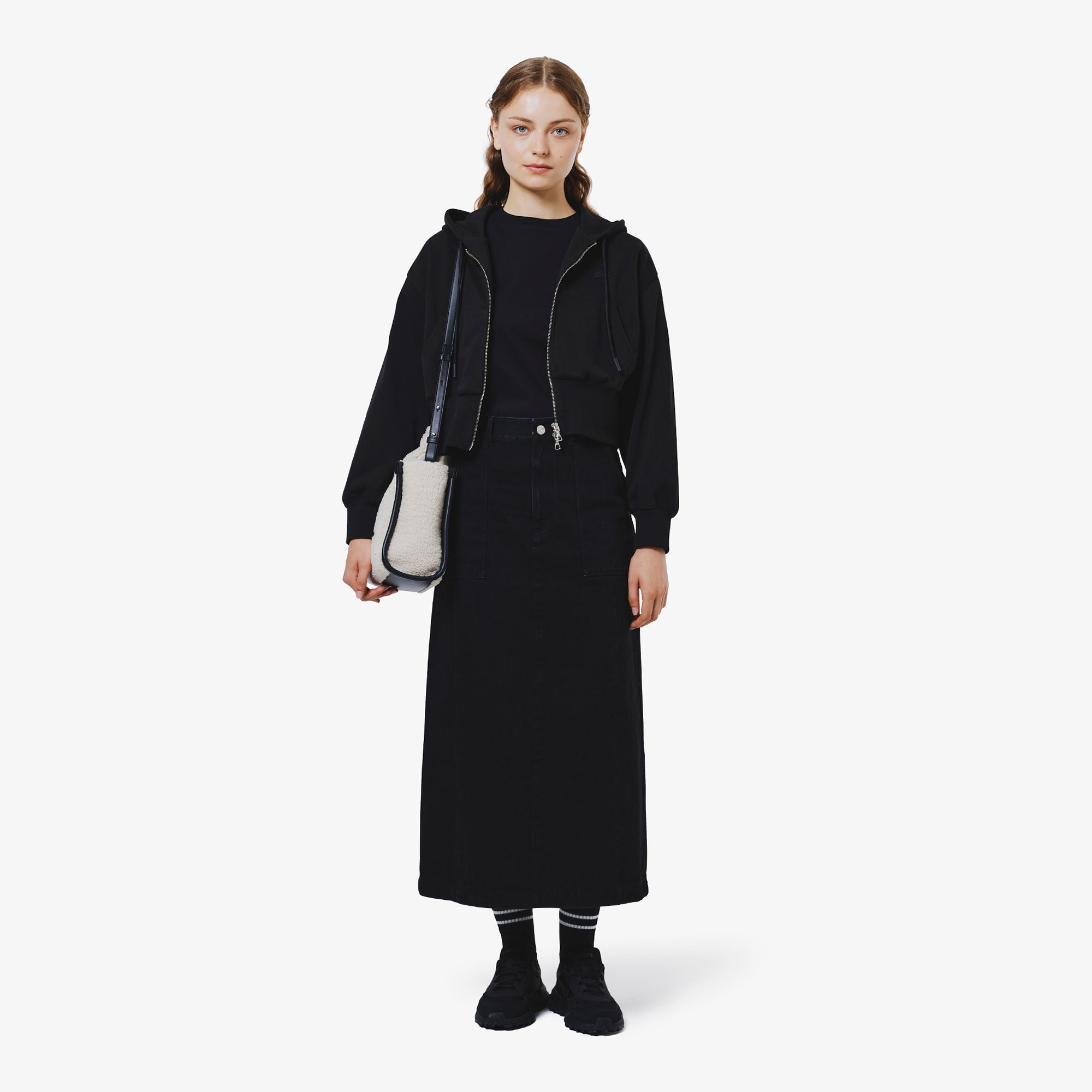 ベイカーデニムスカート