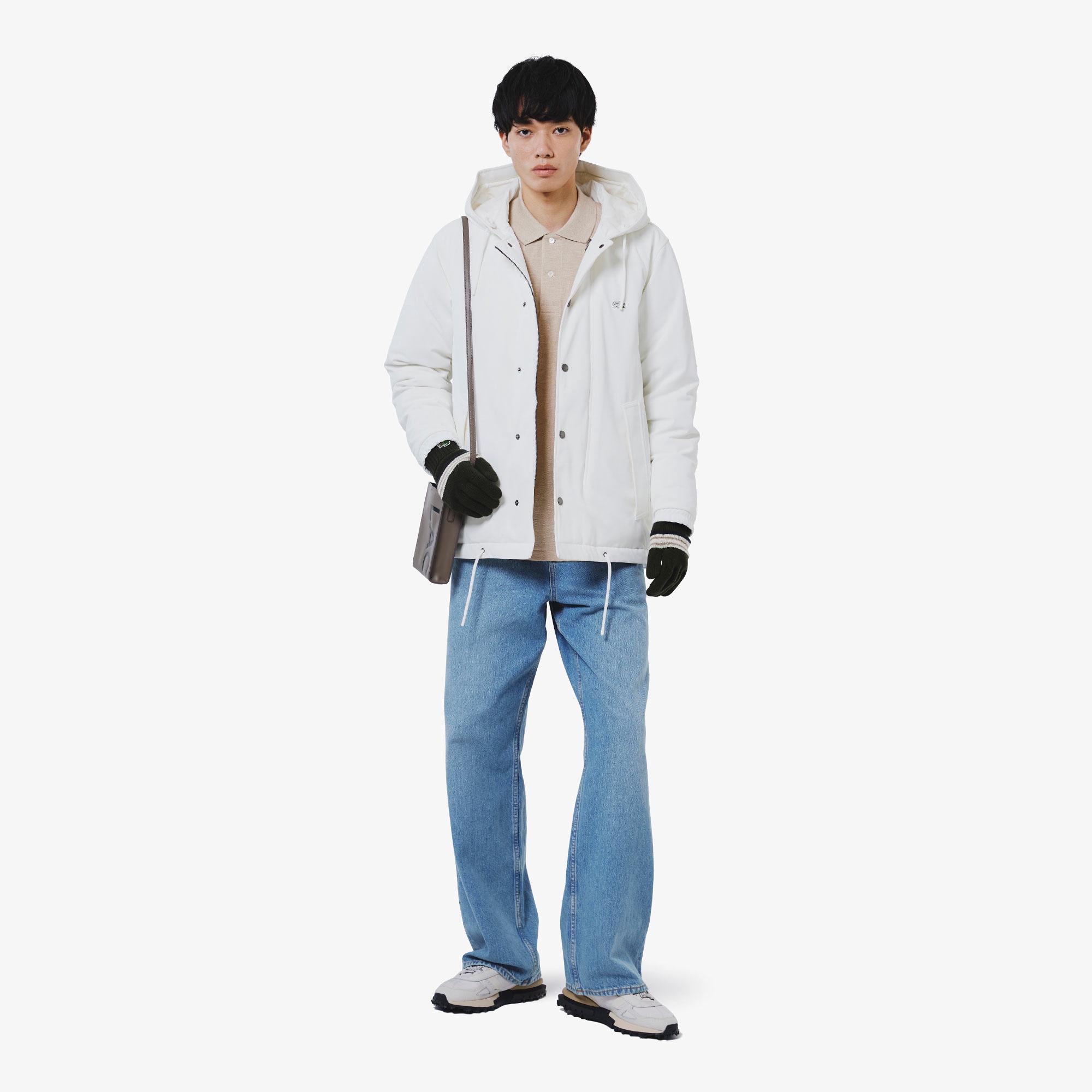 長袖 リブ カラ-ポロシャツ L1313 (杢・長袖)