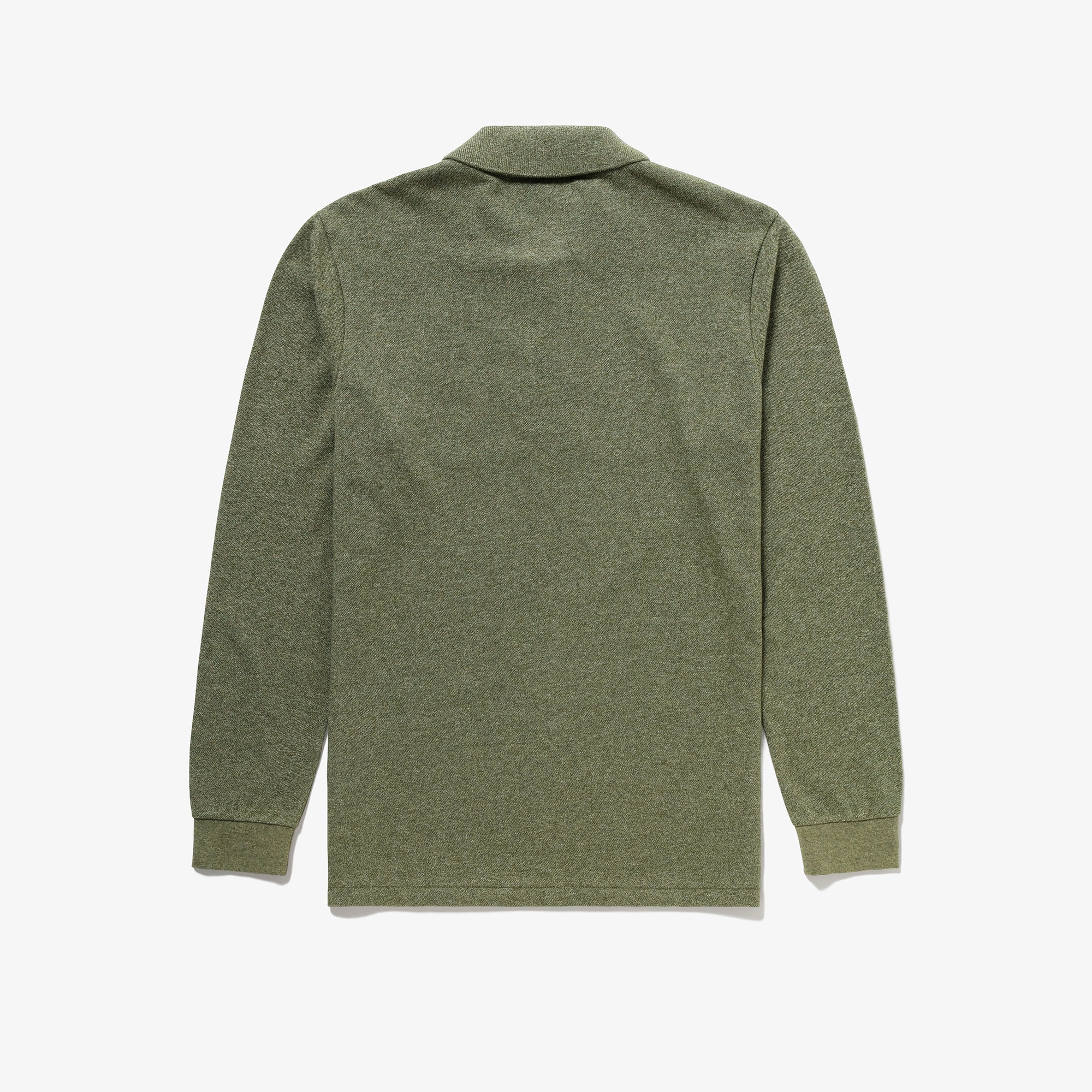 長袖 リブ カラ-ポロシャツ L1313 (杢・長袖)