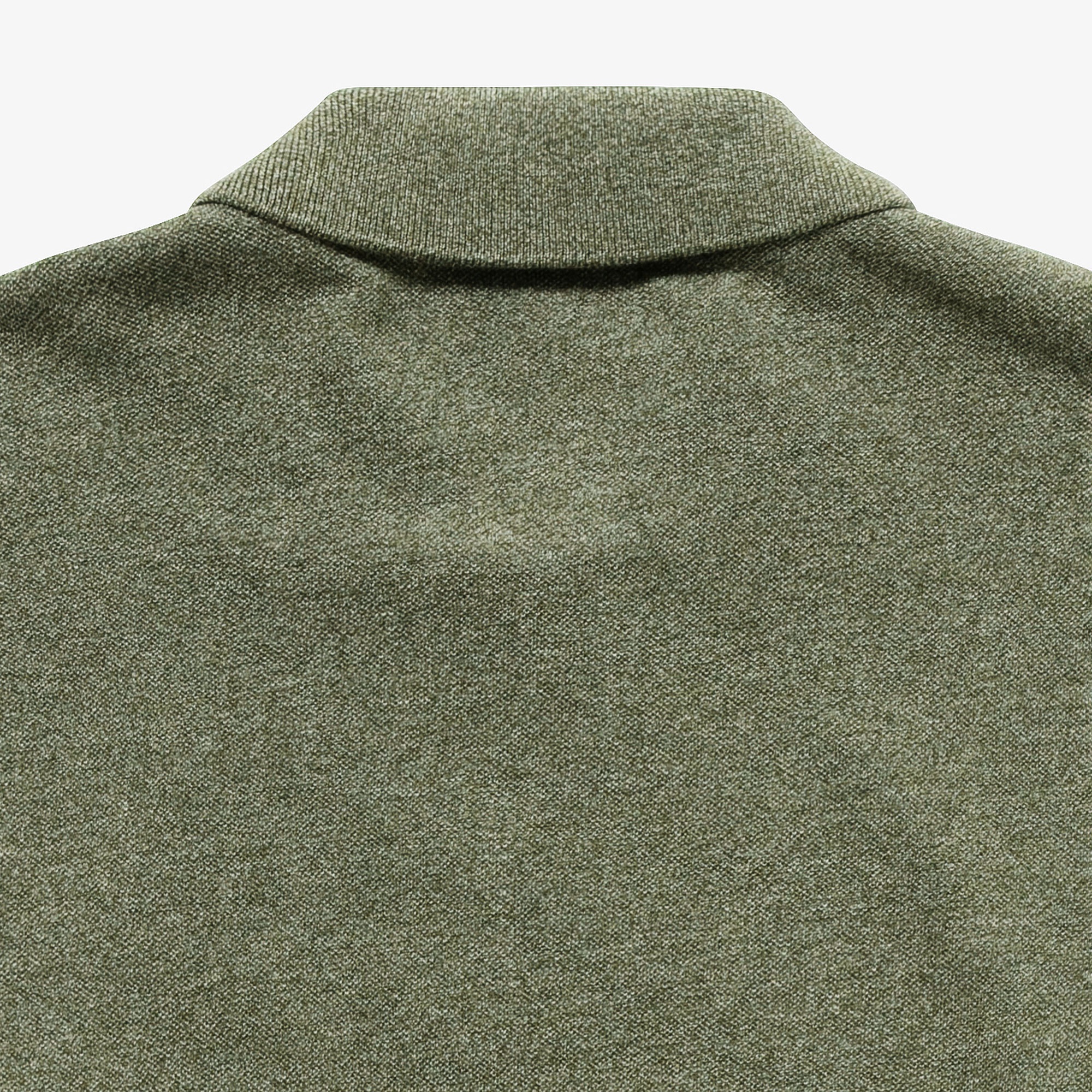 長袖 リブ カラ-ポロシャツ L1313 (杢・長袖)