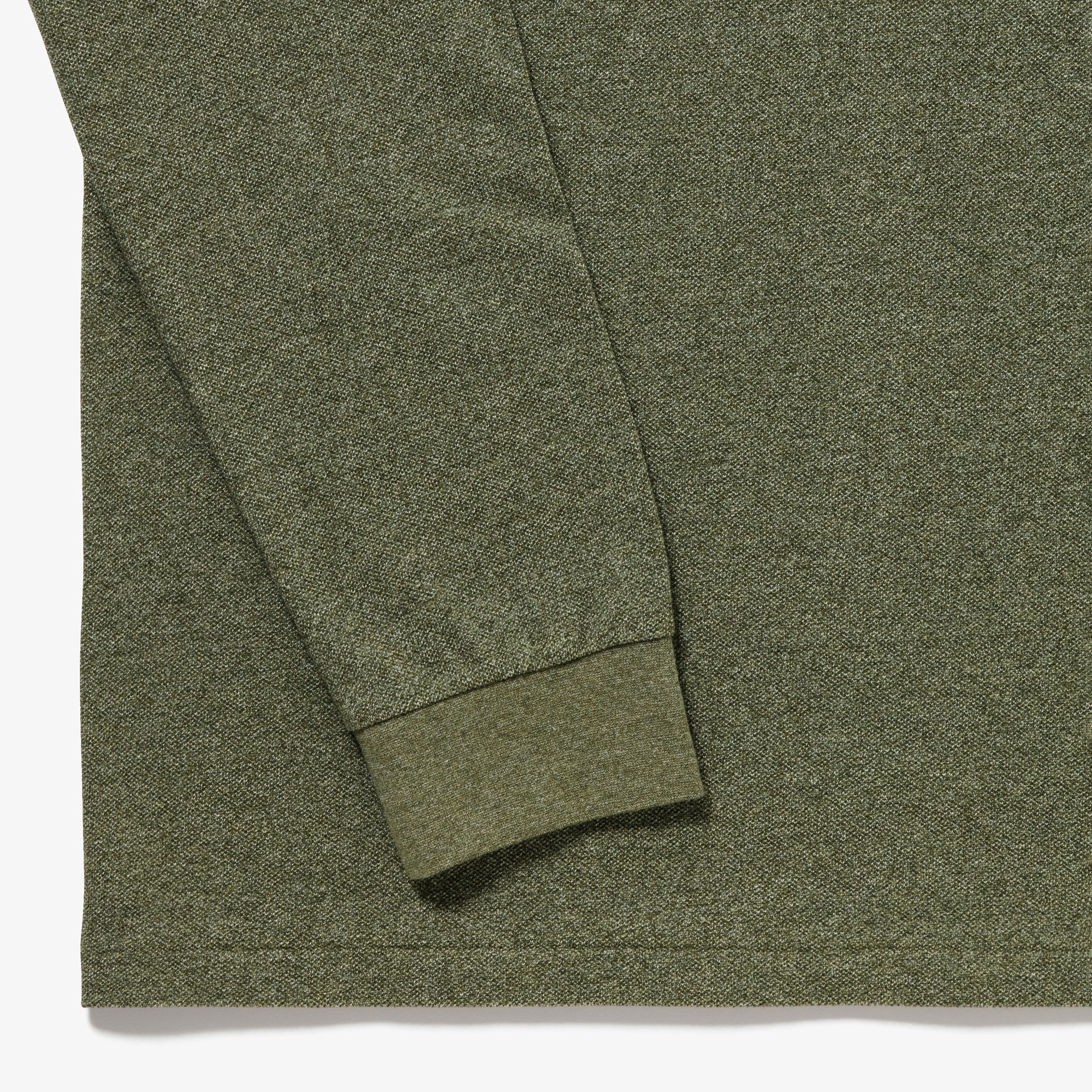 長袖 リブ カラ-ポロシャツ L1313 (杢・長袖)