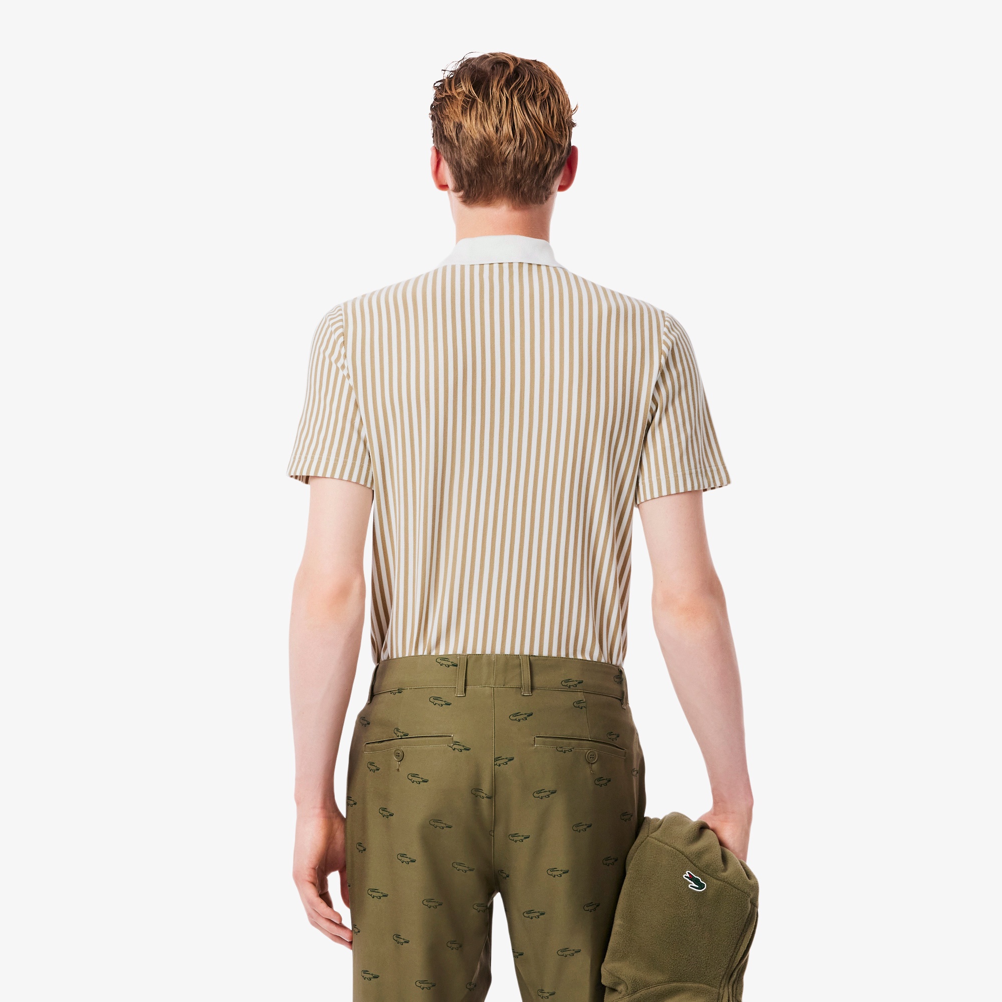 ヒートコントロールストライプポロシャツ